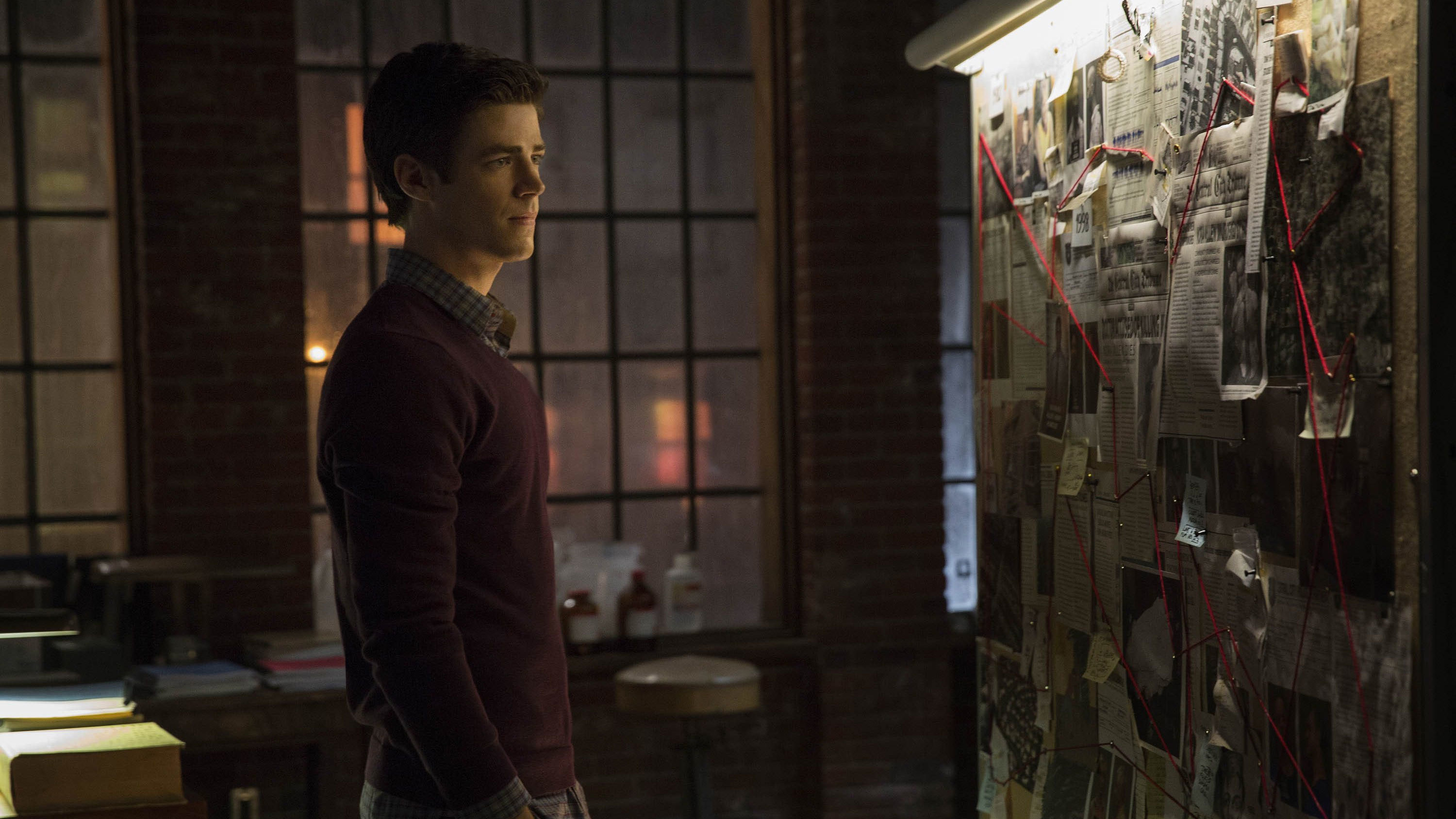 Barry Allen in front of a corkboard HD Wallpaper