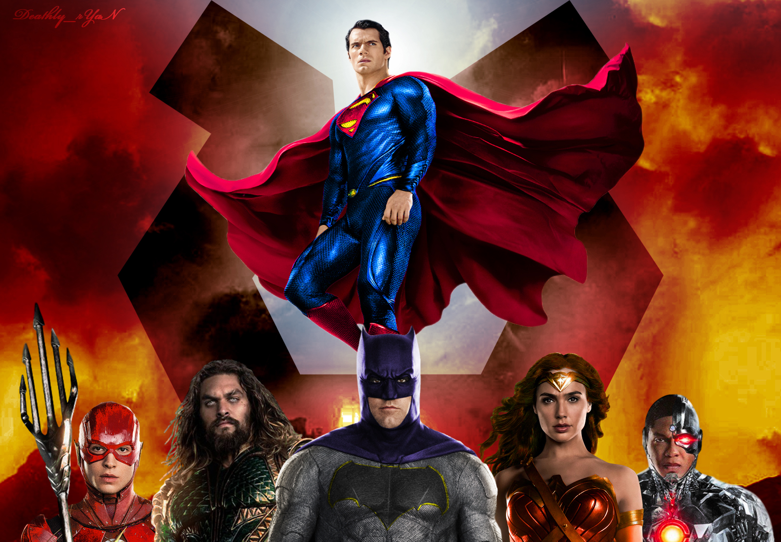 Superman and Justice League from DC Comics HD Wallpaper
