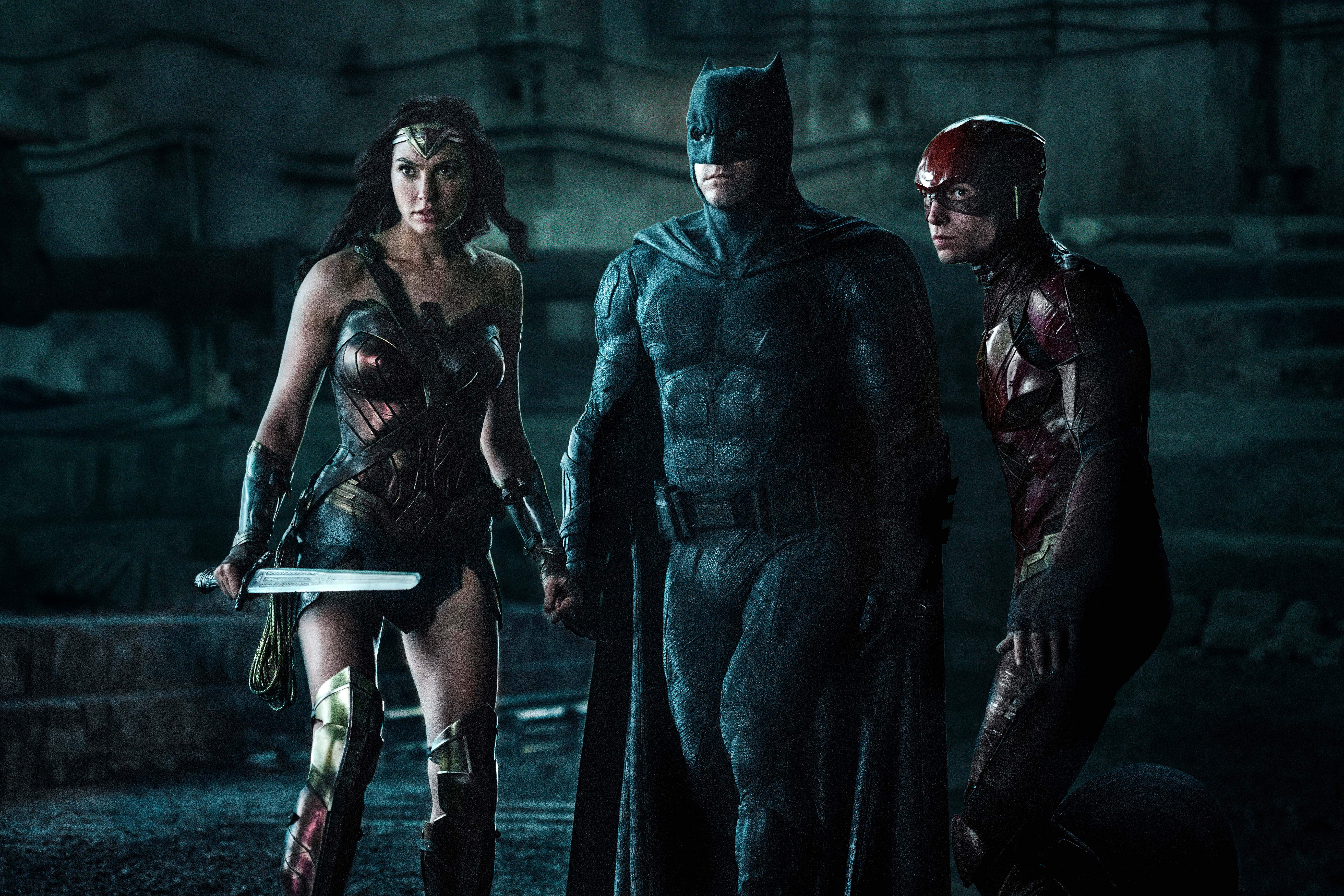 Wonder Woman, Batman, and Flash from Justice League HD Wallpaper