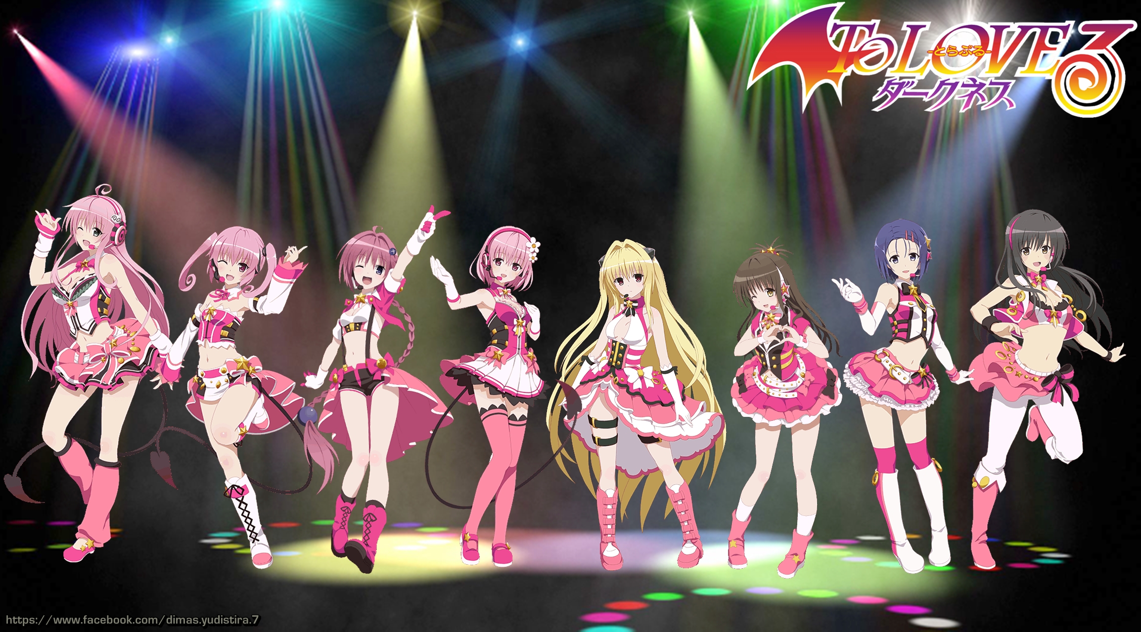 To LOVE-Ru Darkness characters performing on stage HD Wallpaper