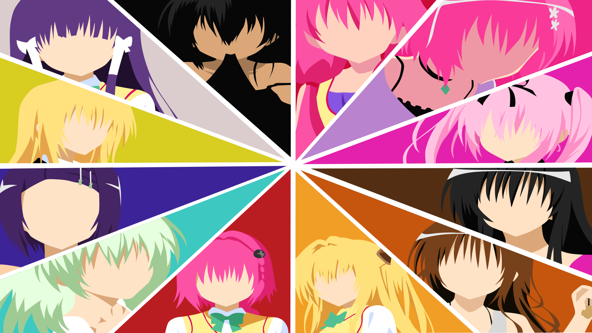 To LOVE Ru Darkness Characters HD Wallpaper