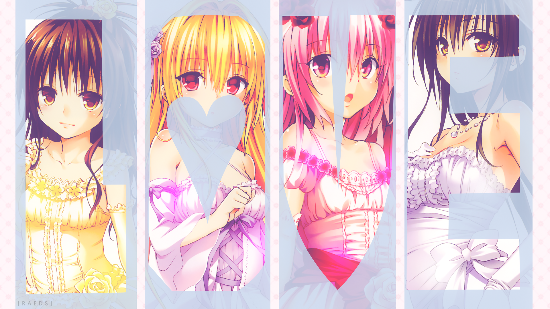 To LOVE Ru Darkness Characters HD Wallpaper