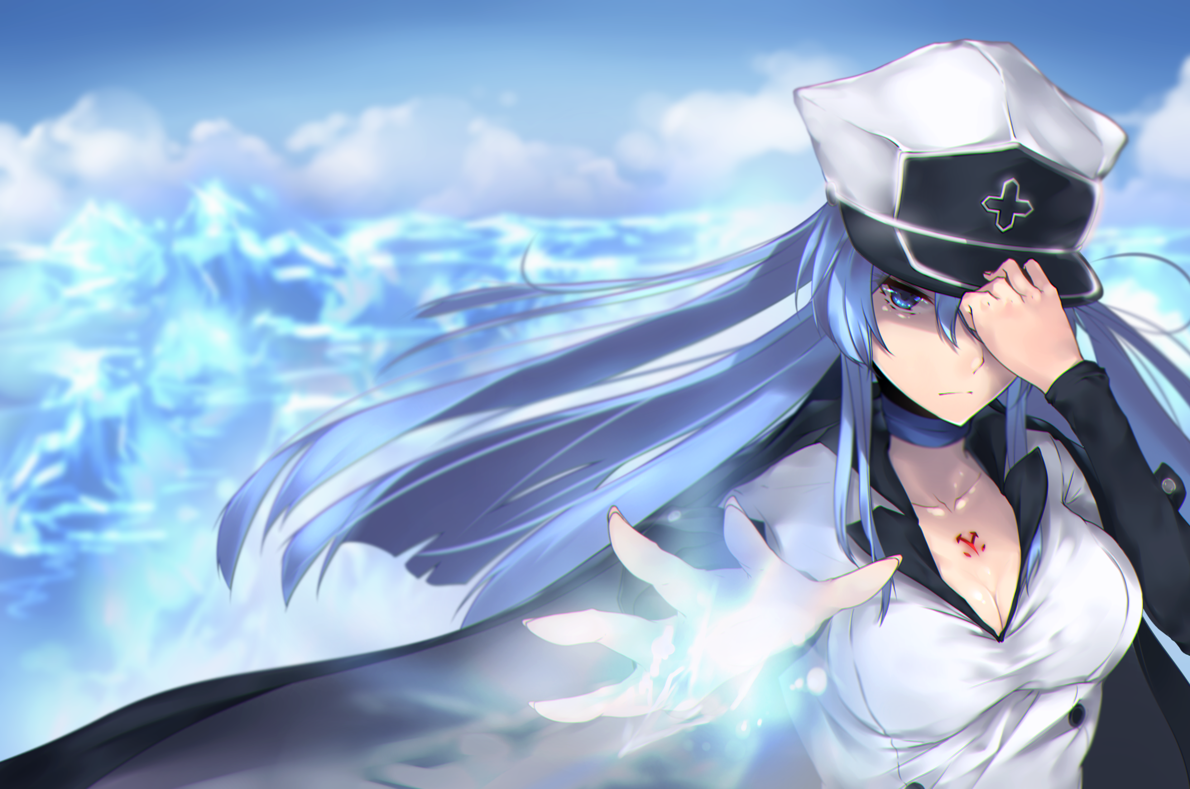 Esdeath from Akame Ga Kill! with ice powers HD Wallpaper