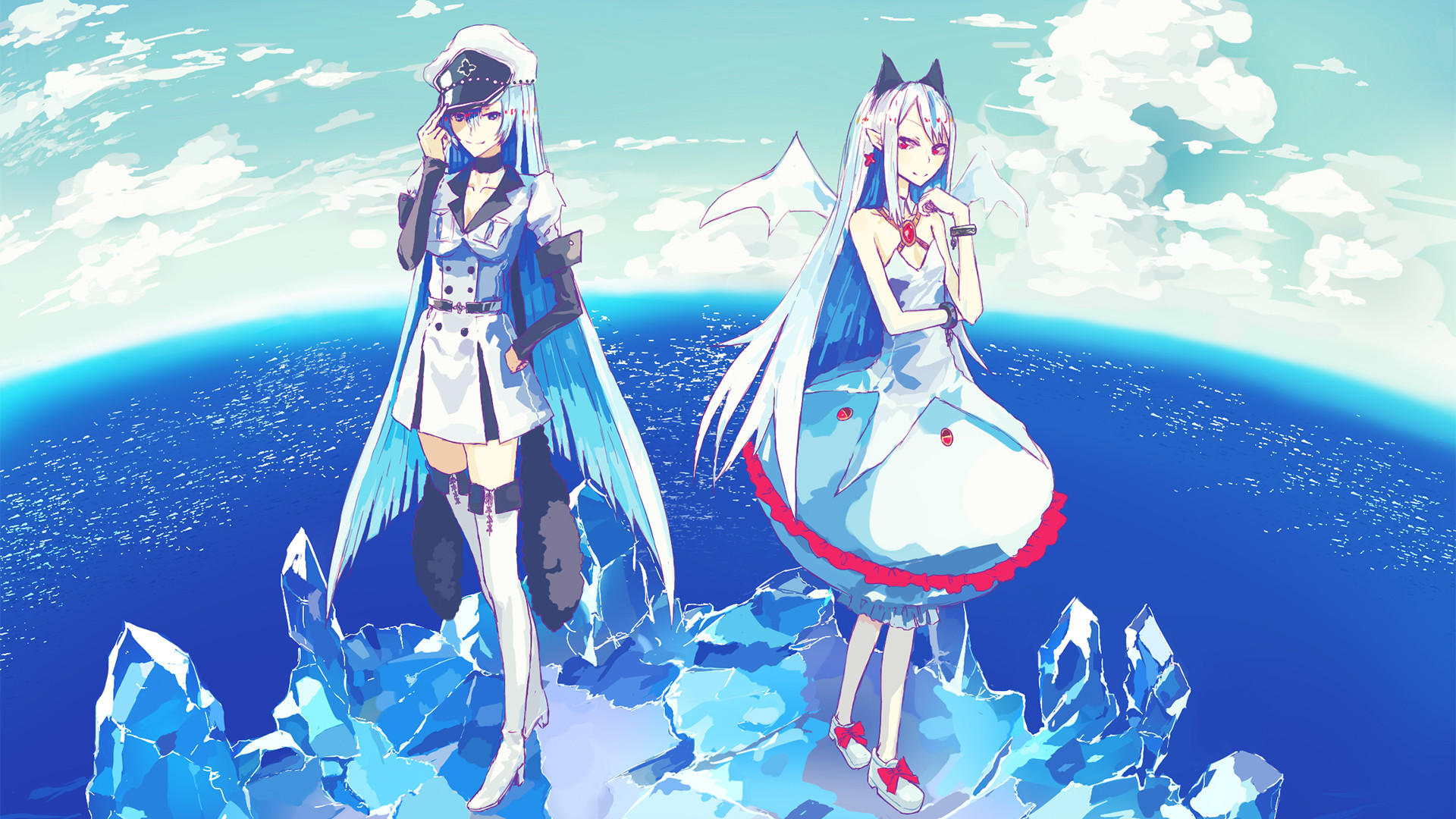 Esdeath and another girl from Akame Ga Kill! on ice HD Wallpaper