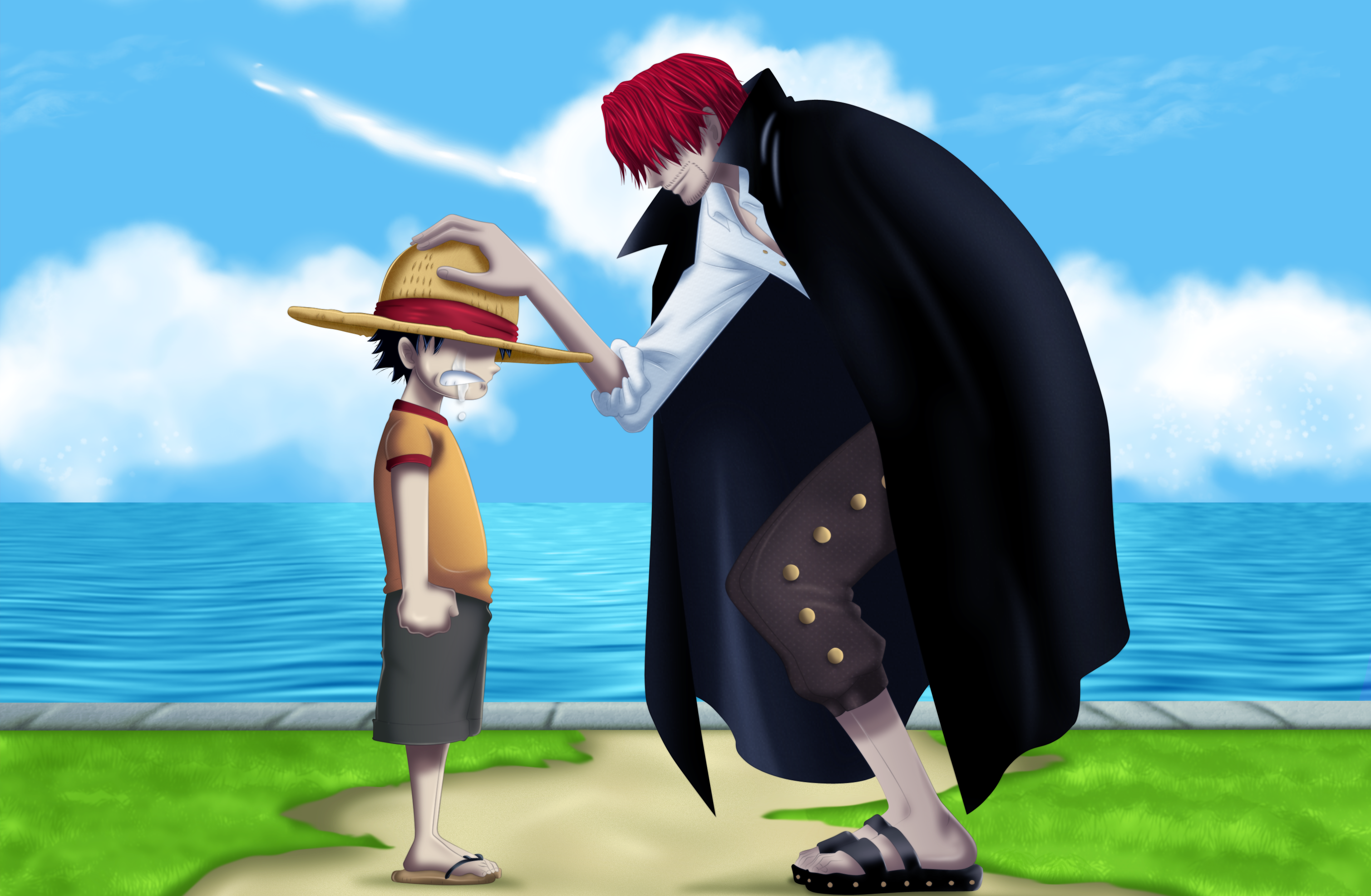 Shanks and Luffy from One Piece HD Wallpaper