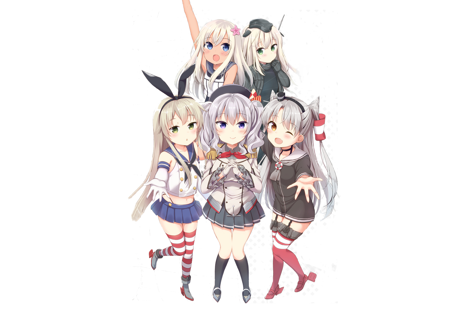 Shimakaze and friends from Kantai Collection HD Wallpaper