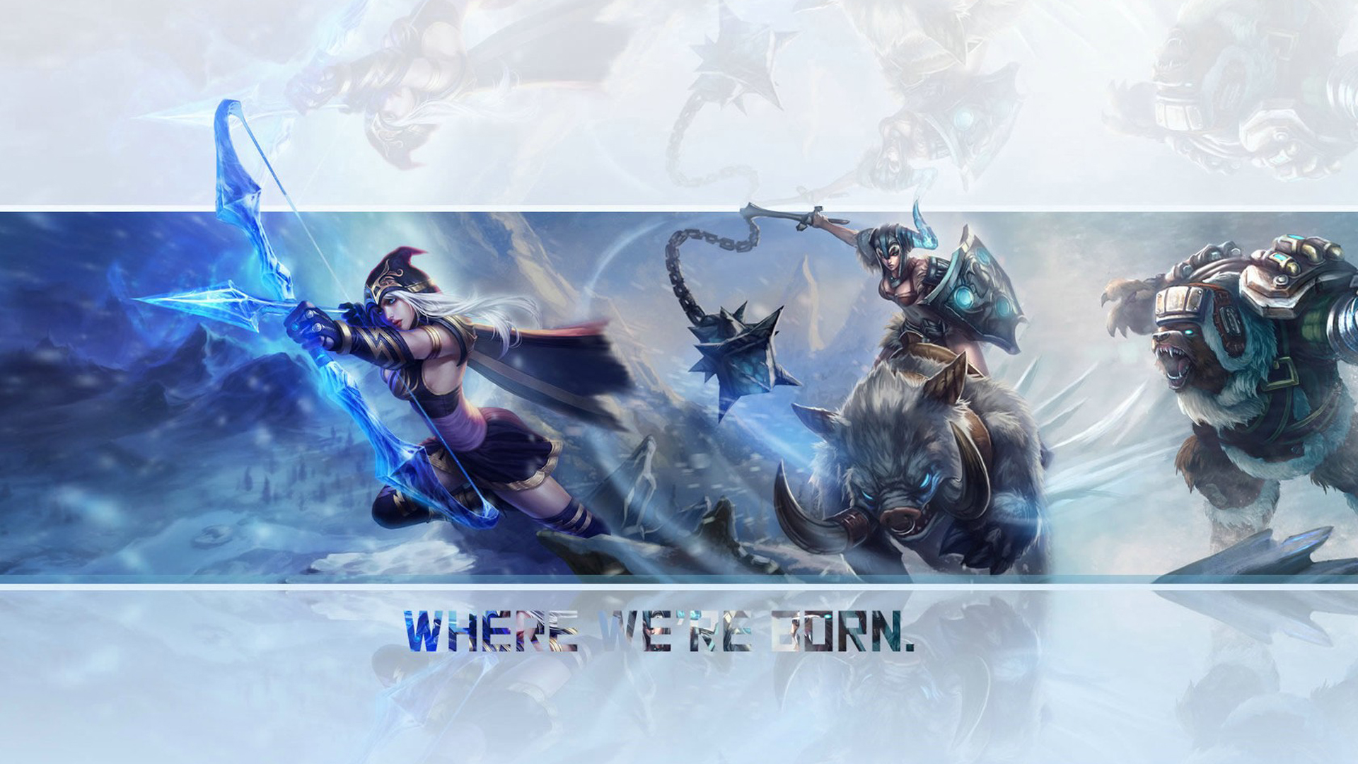 Ashe and allies from League of Legends HD Wallpaper