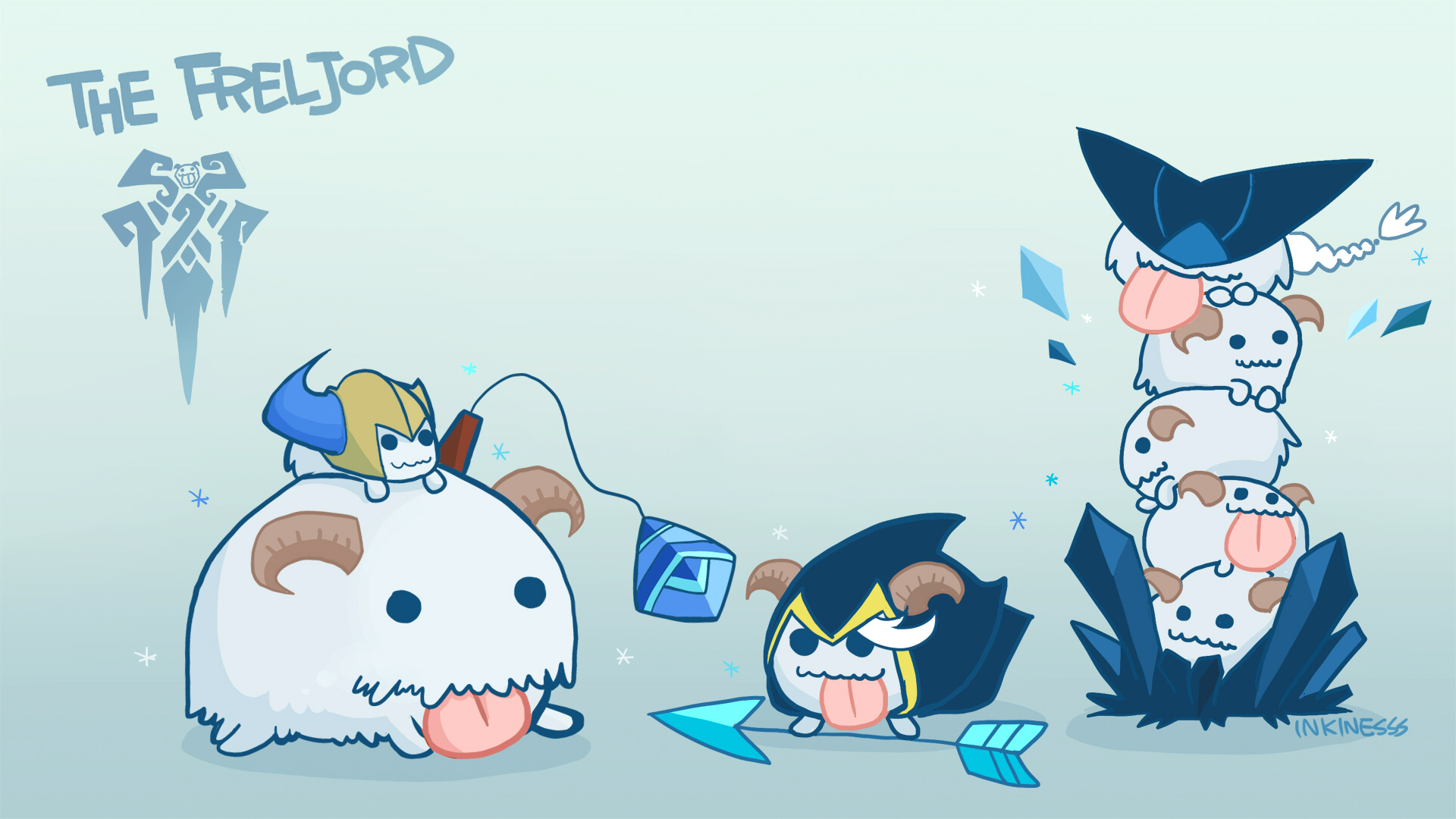 Poro and Ashe from League of Legends HD Wallpaper