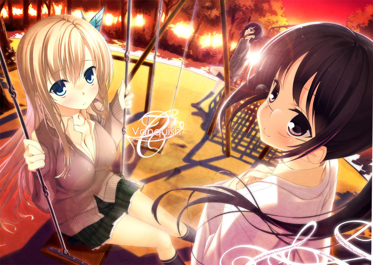 Vanquish: Sena Kashiwazaki on a swing HD Wallpaper