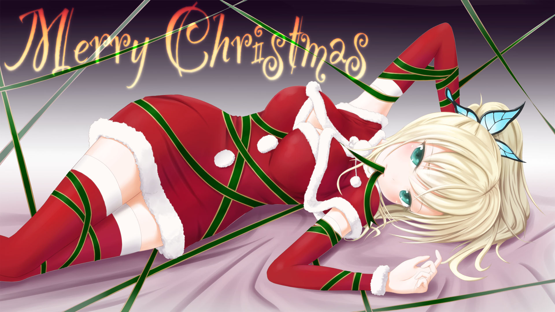 Sena Kashiwazaki in Christmas Outfit HD Wallpaper