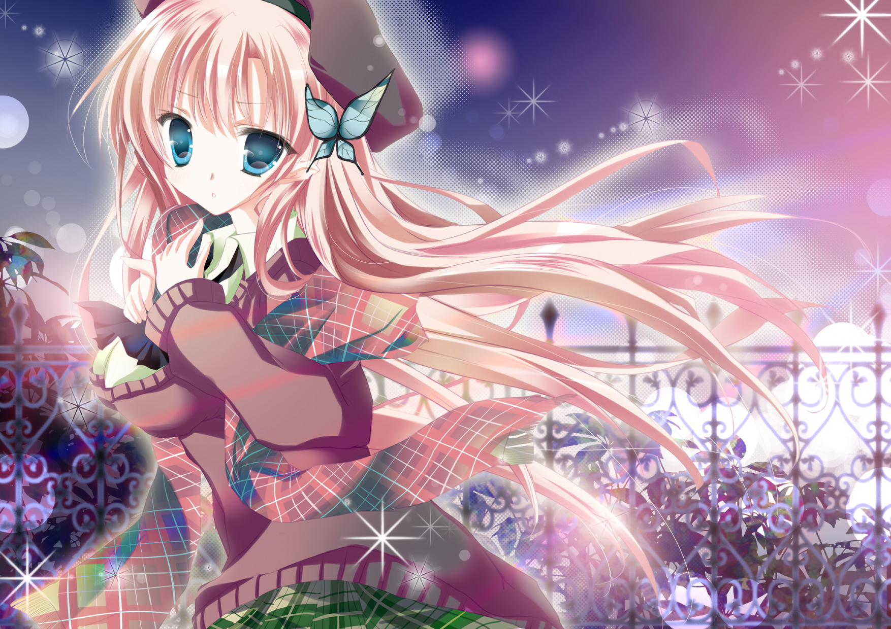Sena Kashiwazaki with pink hair and blue eyes HD Wallpaper
