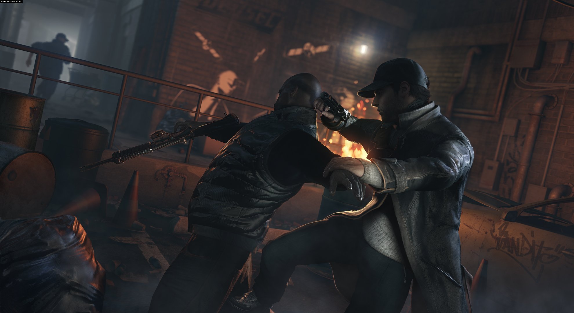 Aiden Pearce from Watch Dogs in a fight HD Wallpaper