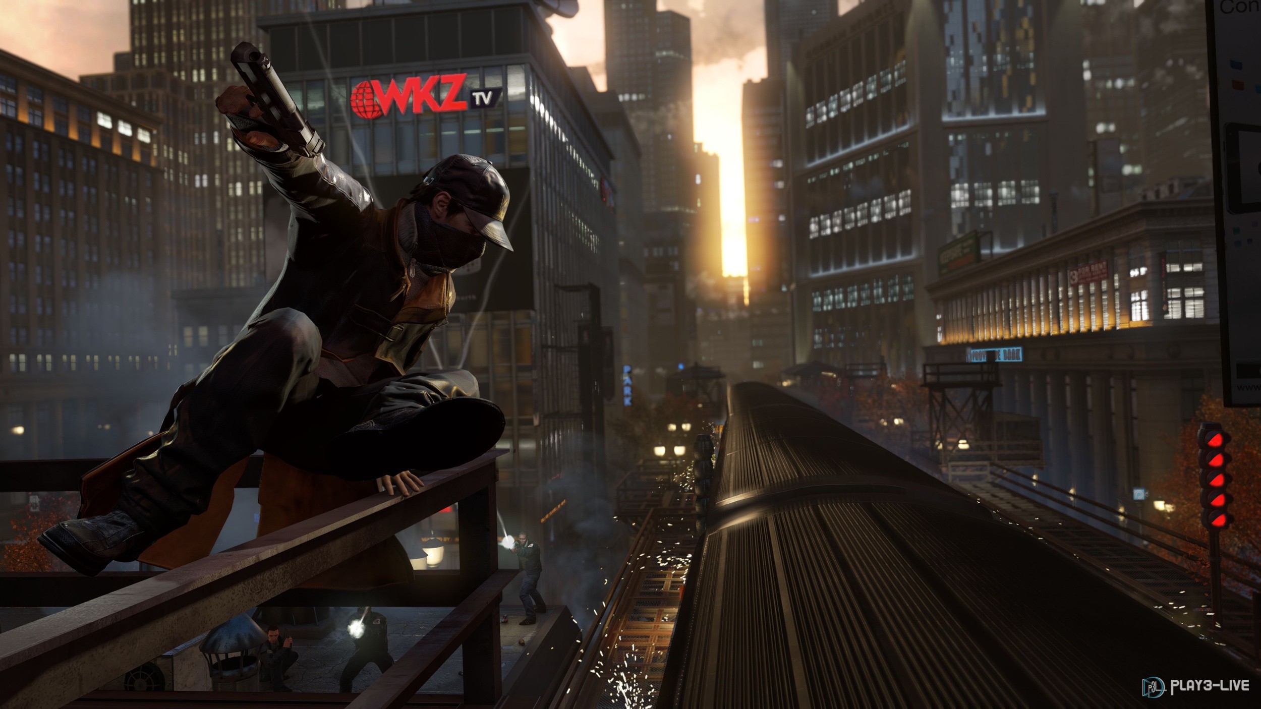 Aiden Pearce from Watch Dogs in a city HD Wallpaper