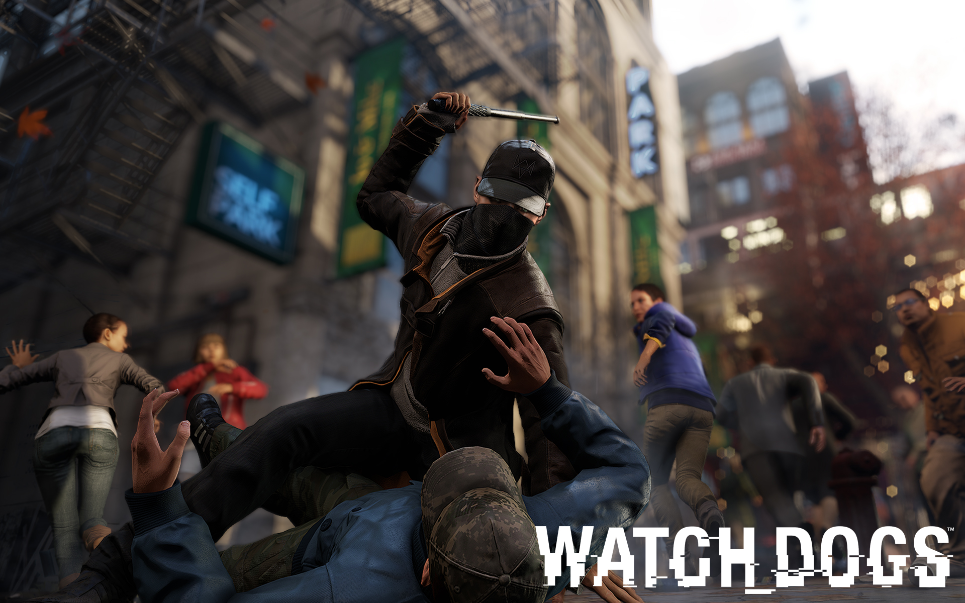 Aiden Pearce from Watch Dogs in combat HD Wallpaper