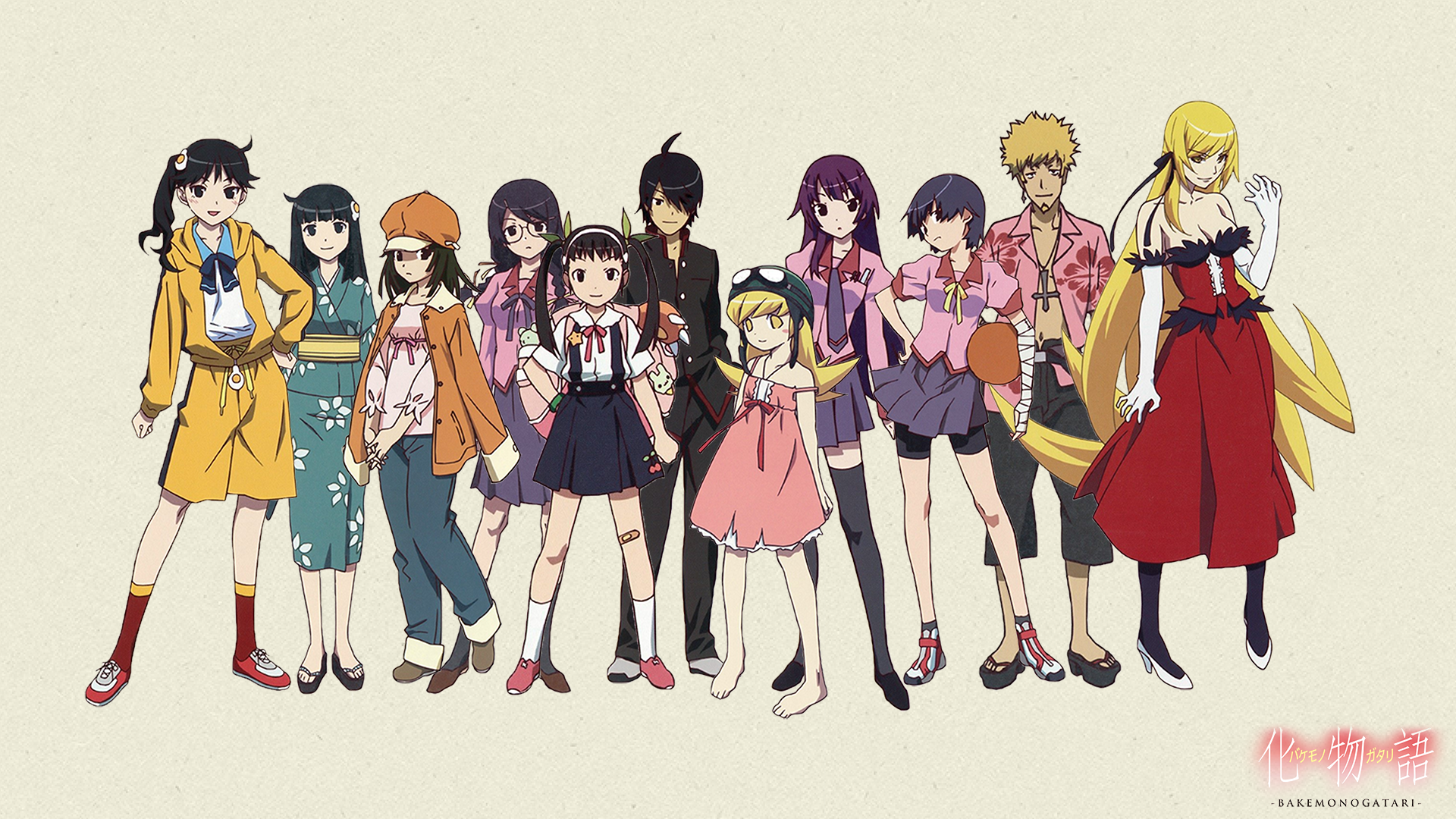 Monogatari Series characters HD Wallpaper
