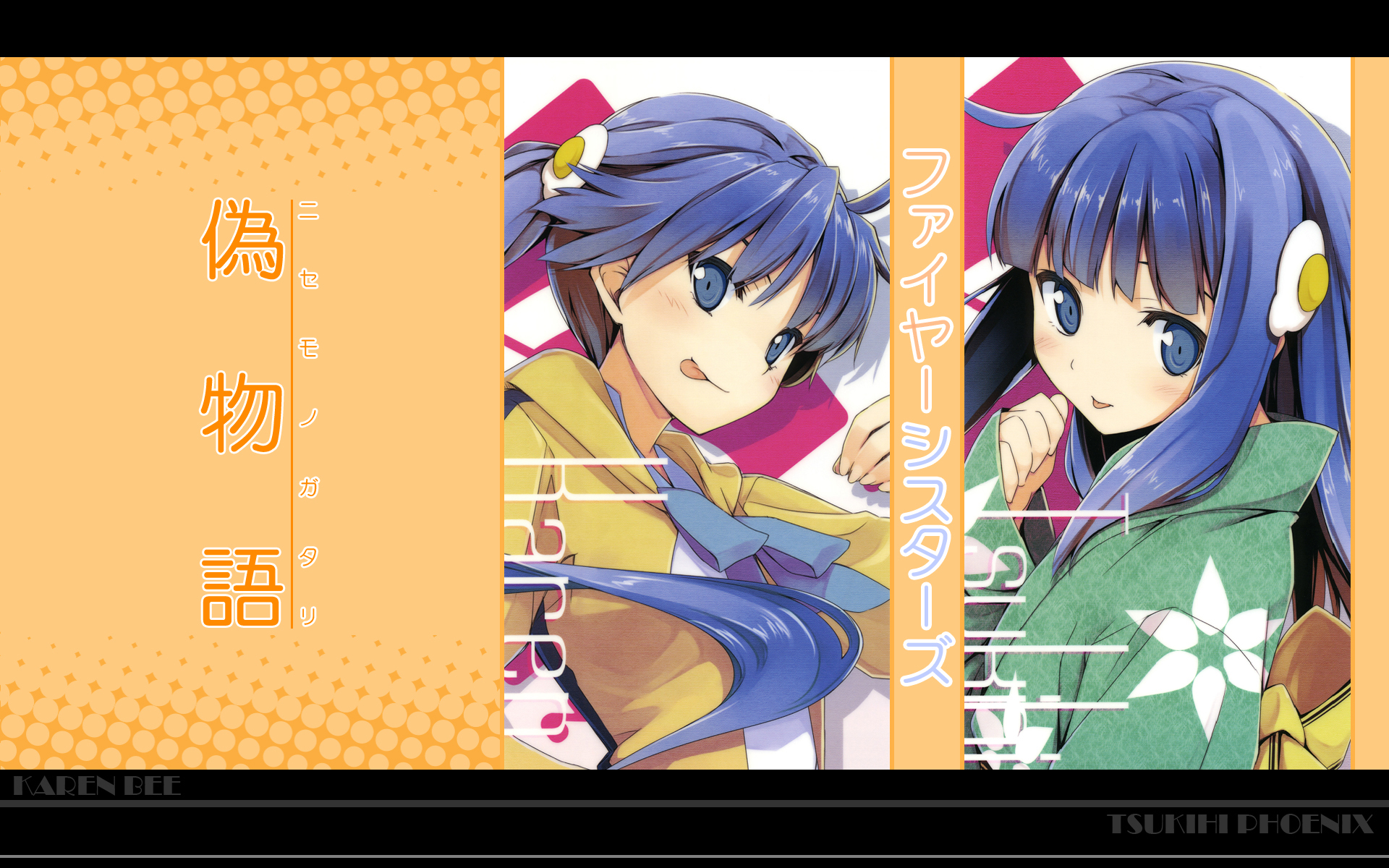 Karen Bee and Tsukihi Phoenix HD Wallpaper