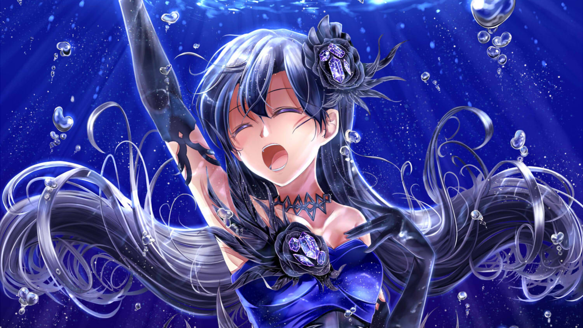 Chihaya Kisaragi underwater HD Wallpaper