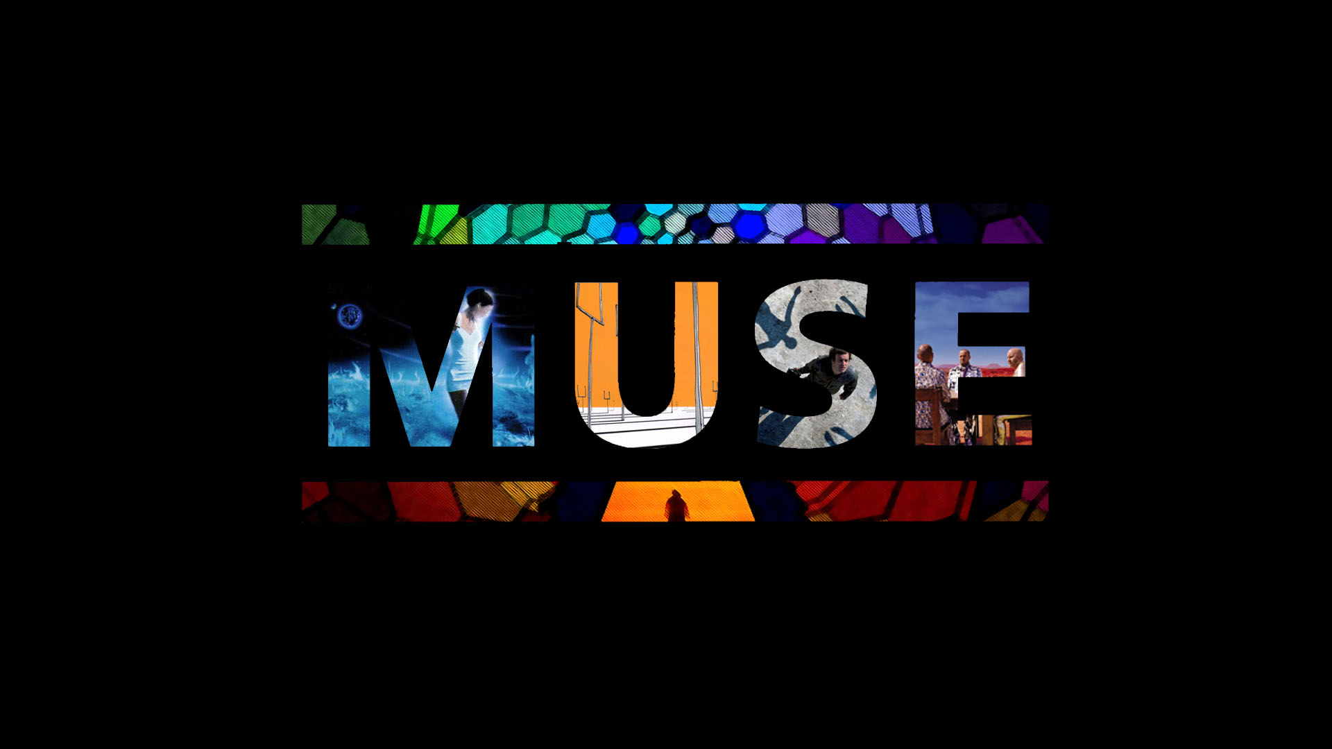 Muse band logo with abstract art HD Wallpaper
