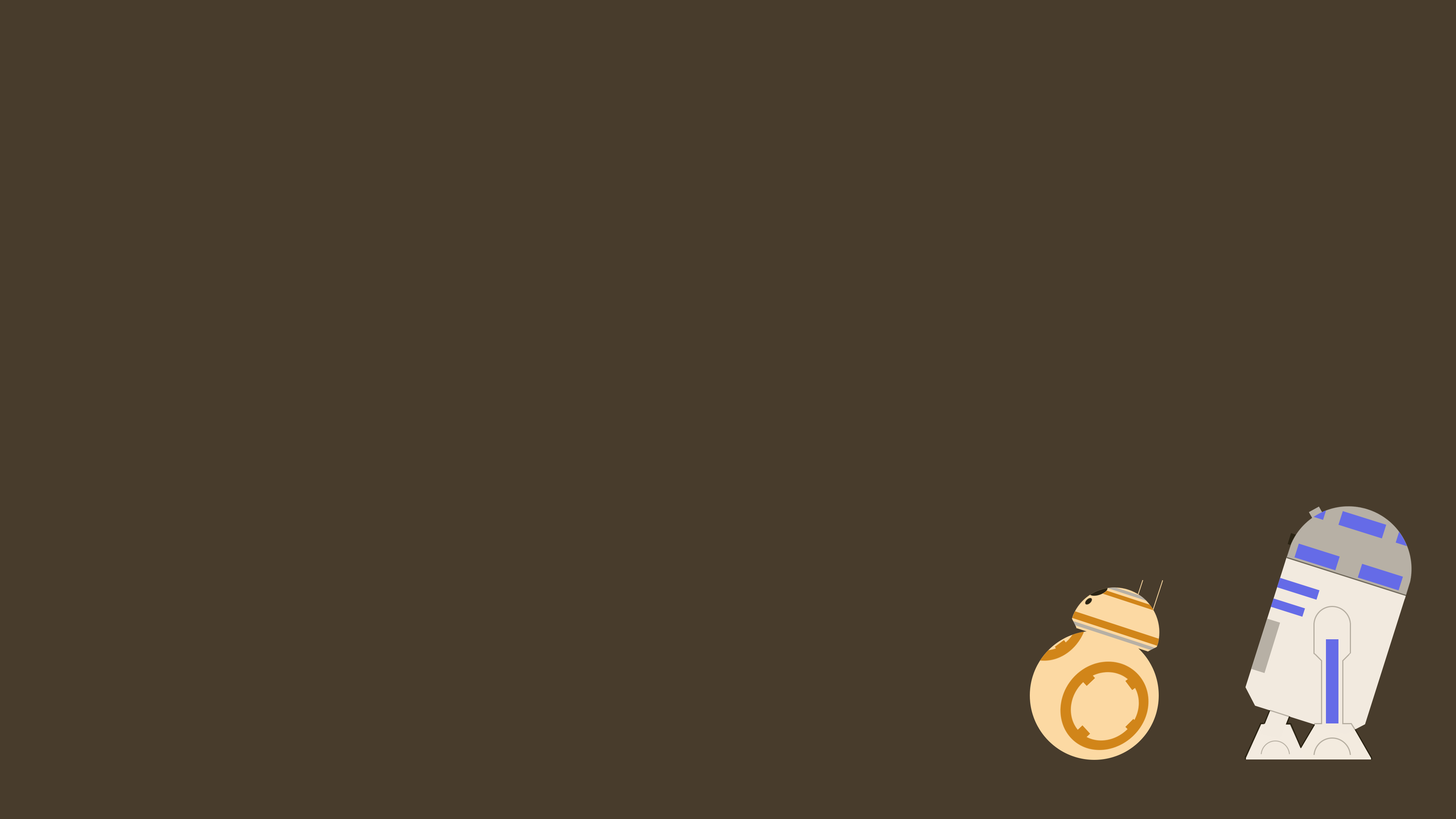 BB-8 and R2-D2 from Star Wars HD Wallpaper