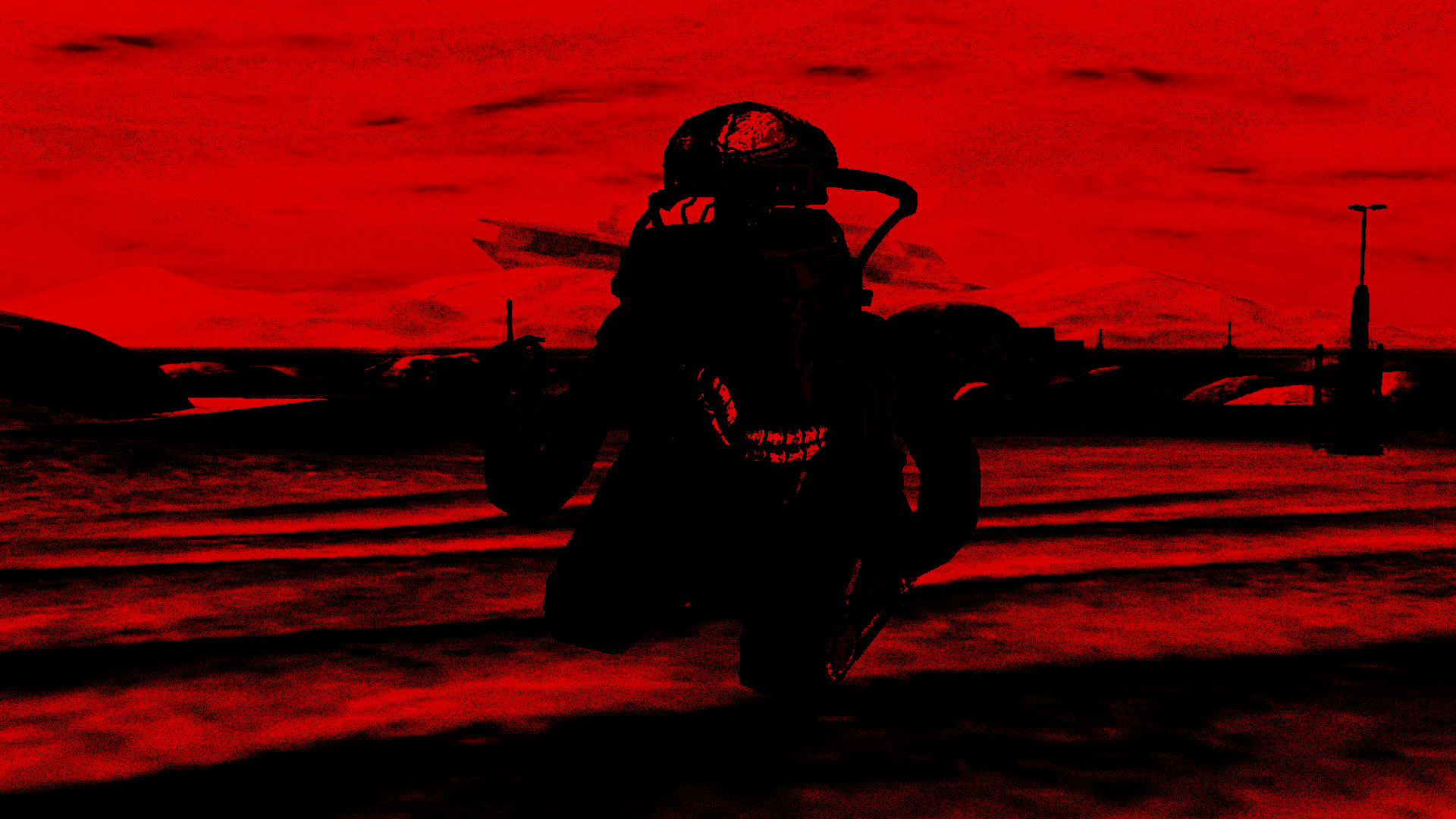 R2-D2 on a motorcycle HD Wallpaper