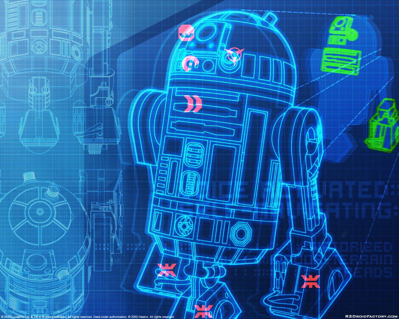 R2-D2 Blueprint Star Wars HD Wallpaper