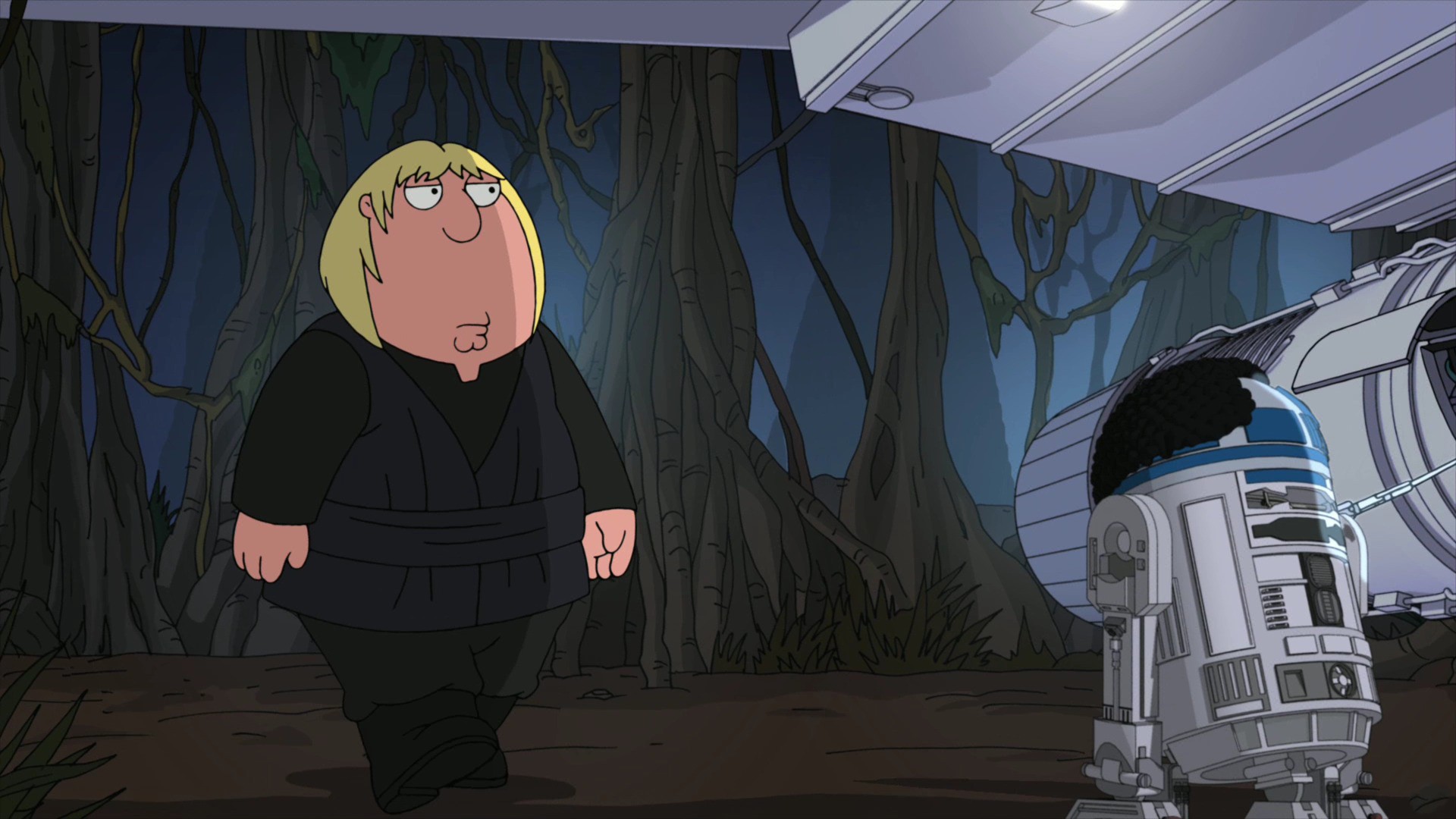 Chris Griffin and R2-D2 from Star Wars HD Wallpaper