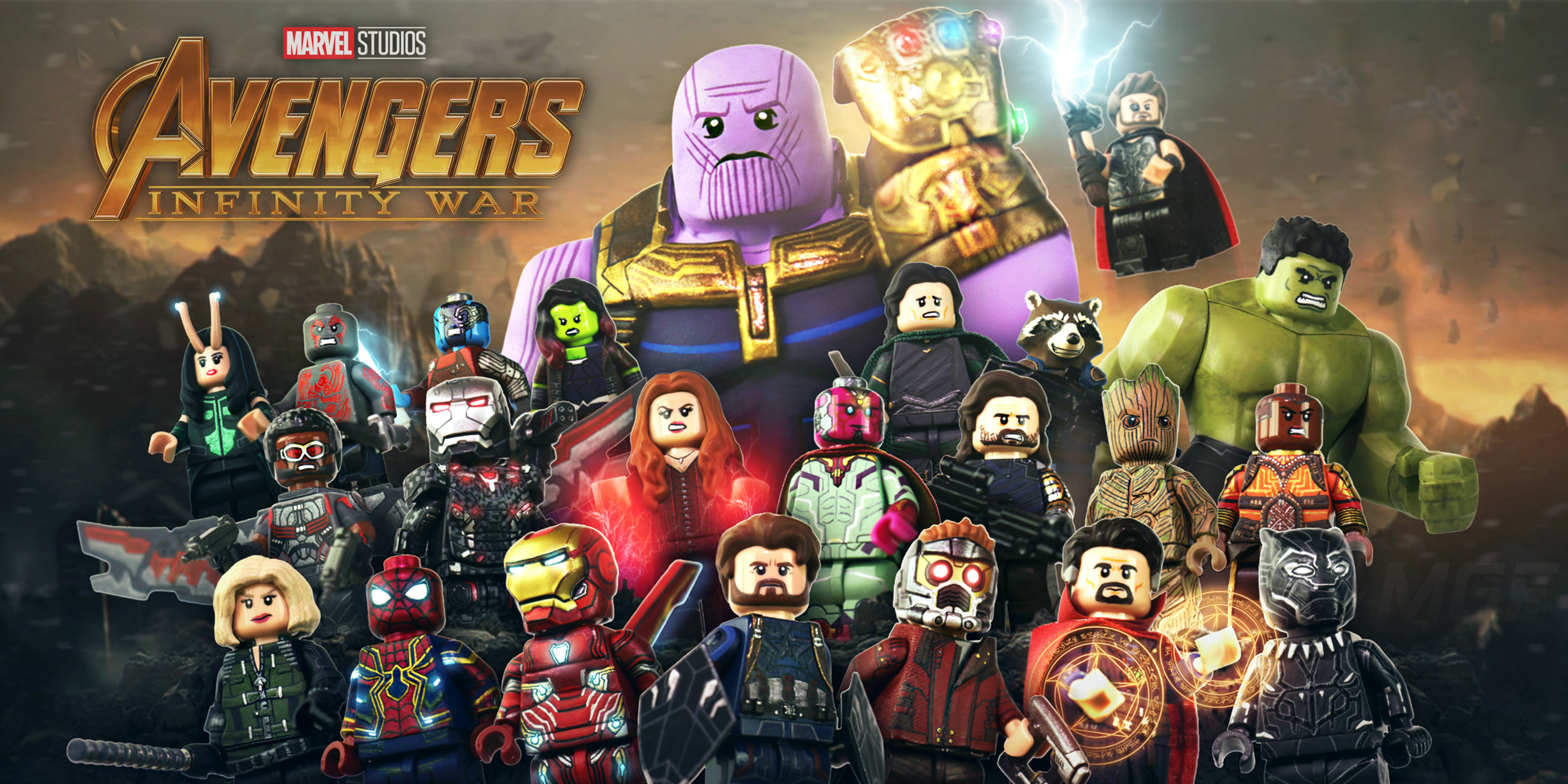 Avengers: Infinity War Lego Characters HD Wallpaper