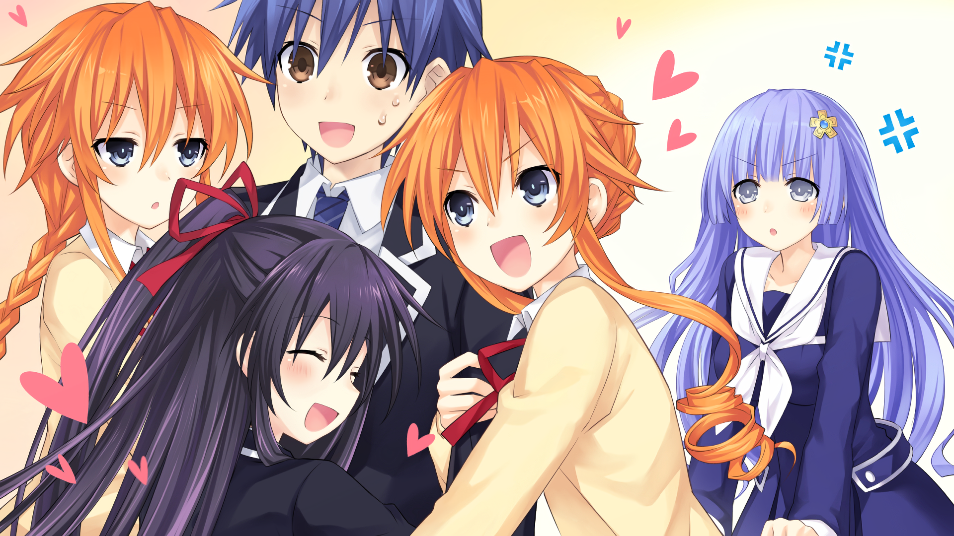 Tohka Yatogami and friends from Date A Live HD Wallpaper