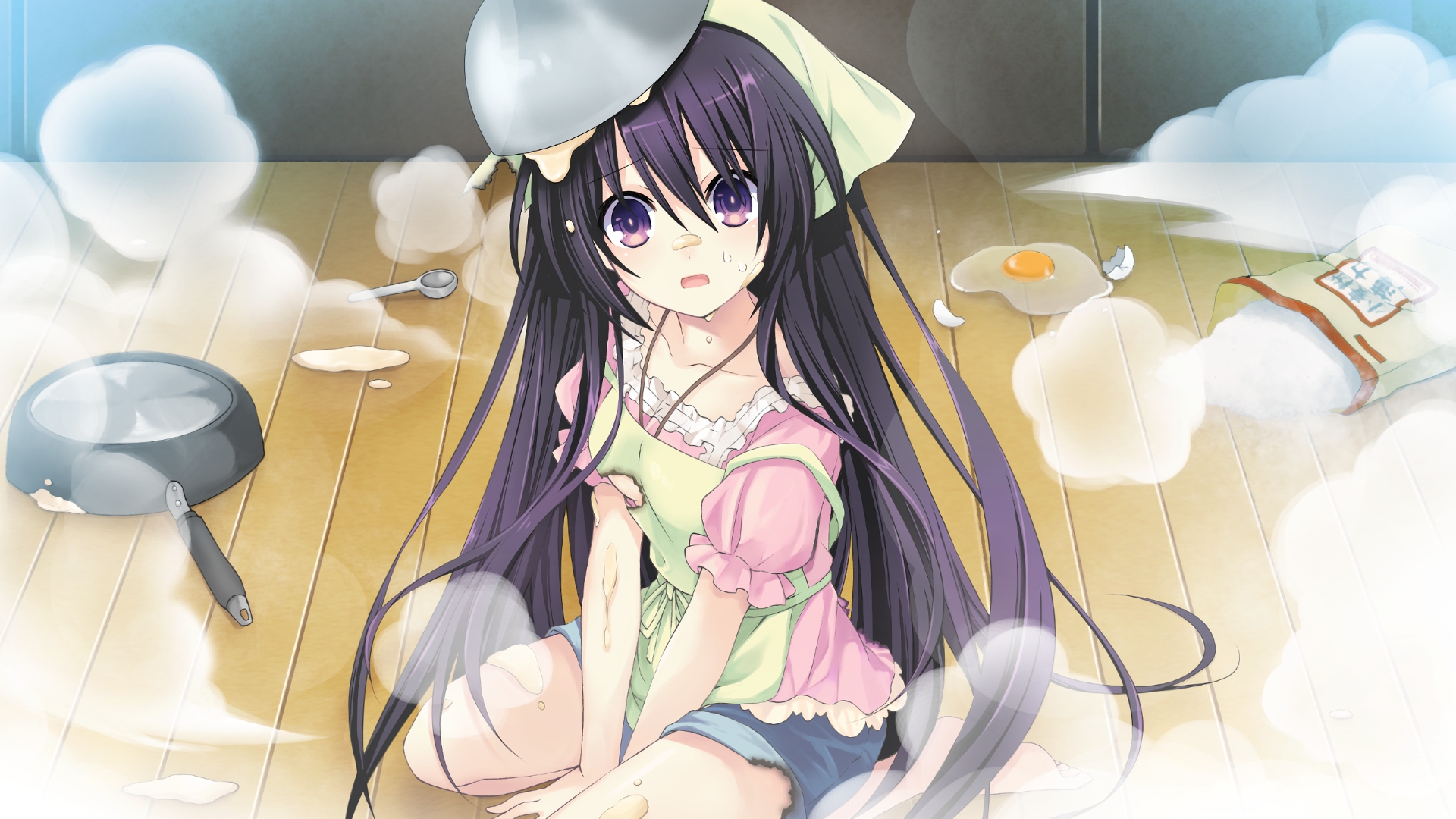 Tohka Yatogami cooking disaster HD Wallpaper