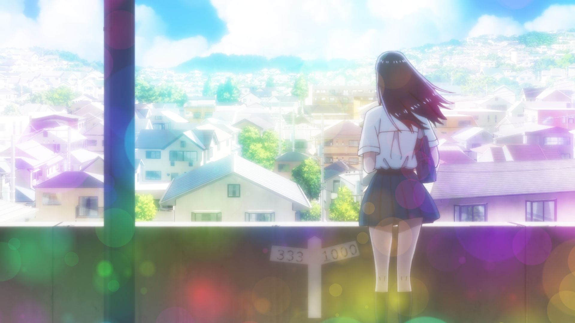 Akira Tachibana looking over a town HD Wallpaper