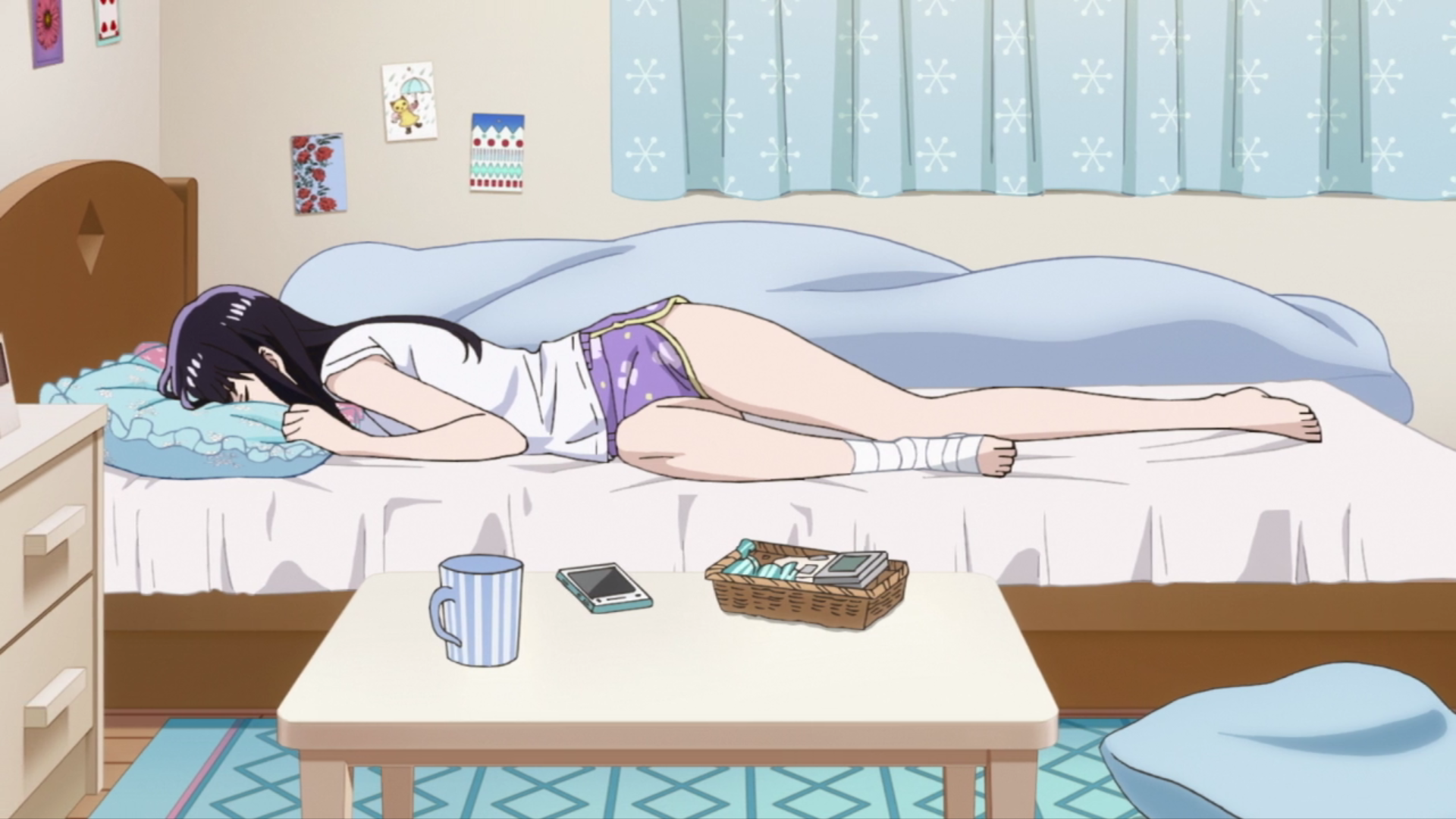 Akira Tachibana sleeping on bed HD Wallpaper