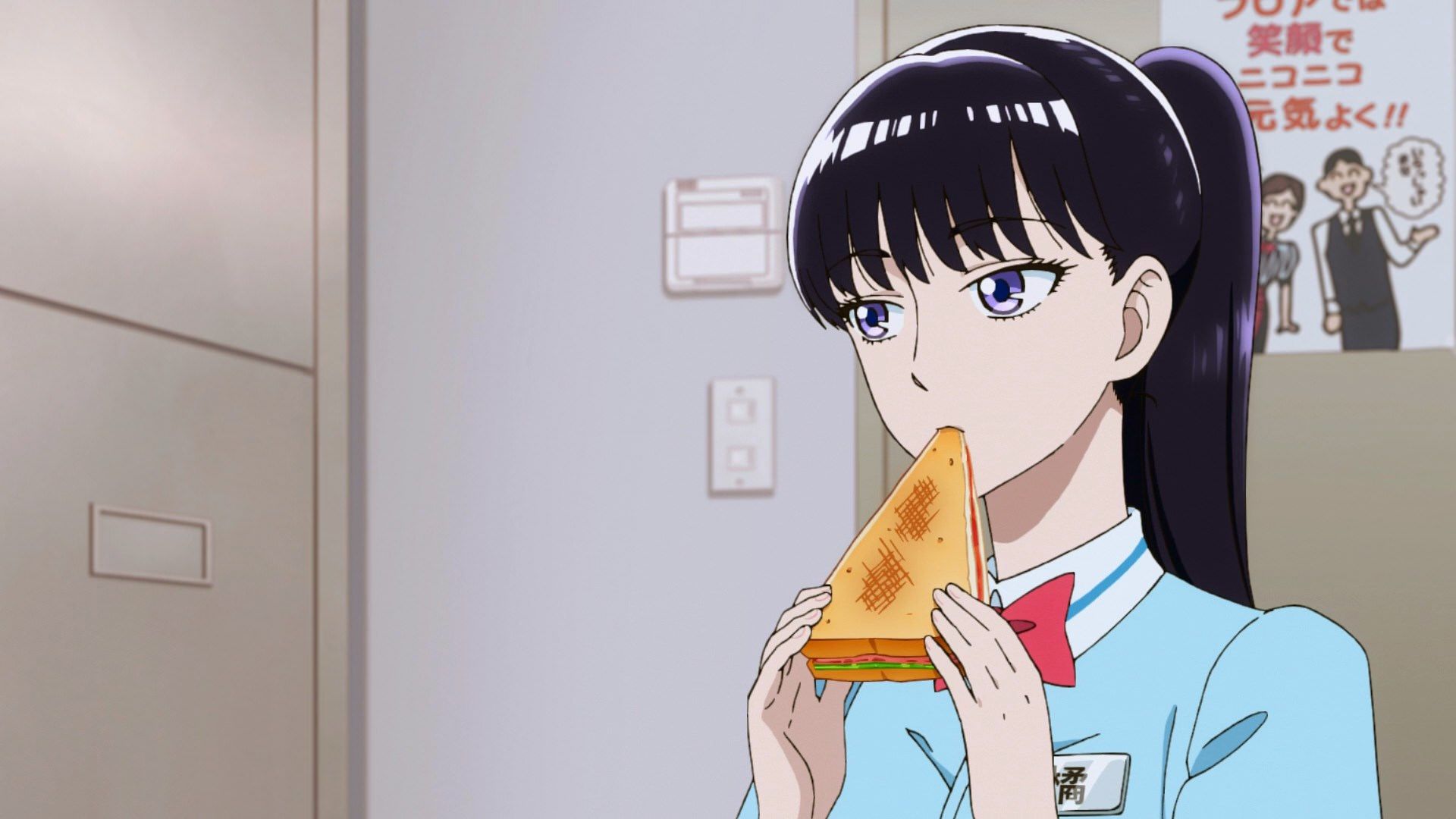 Akira Tachibana eating a sandwich HD Wallpaper