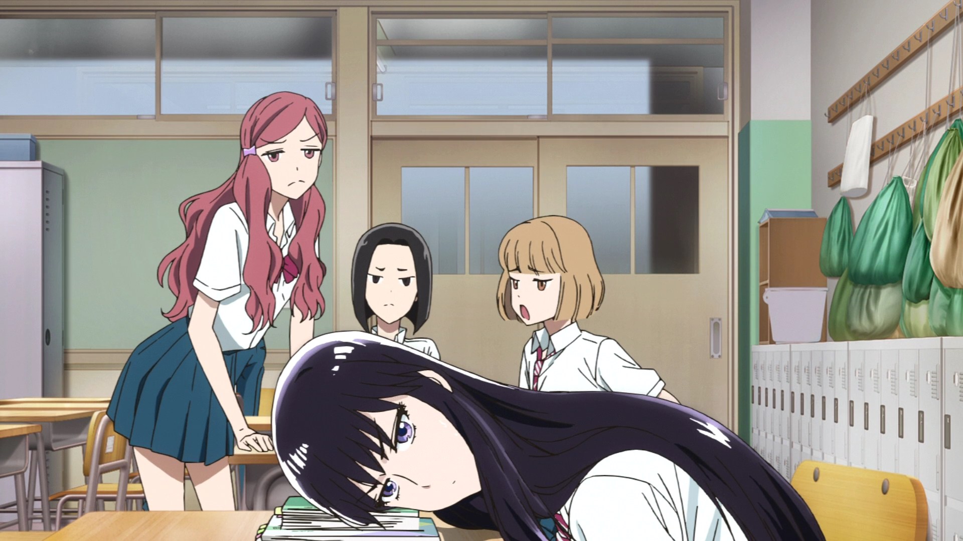 Akira Tachibana and friends in a classroom HD Wallpaper
