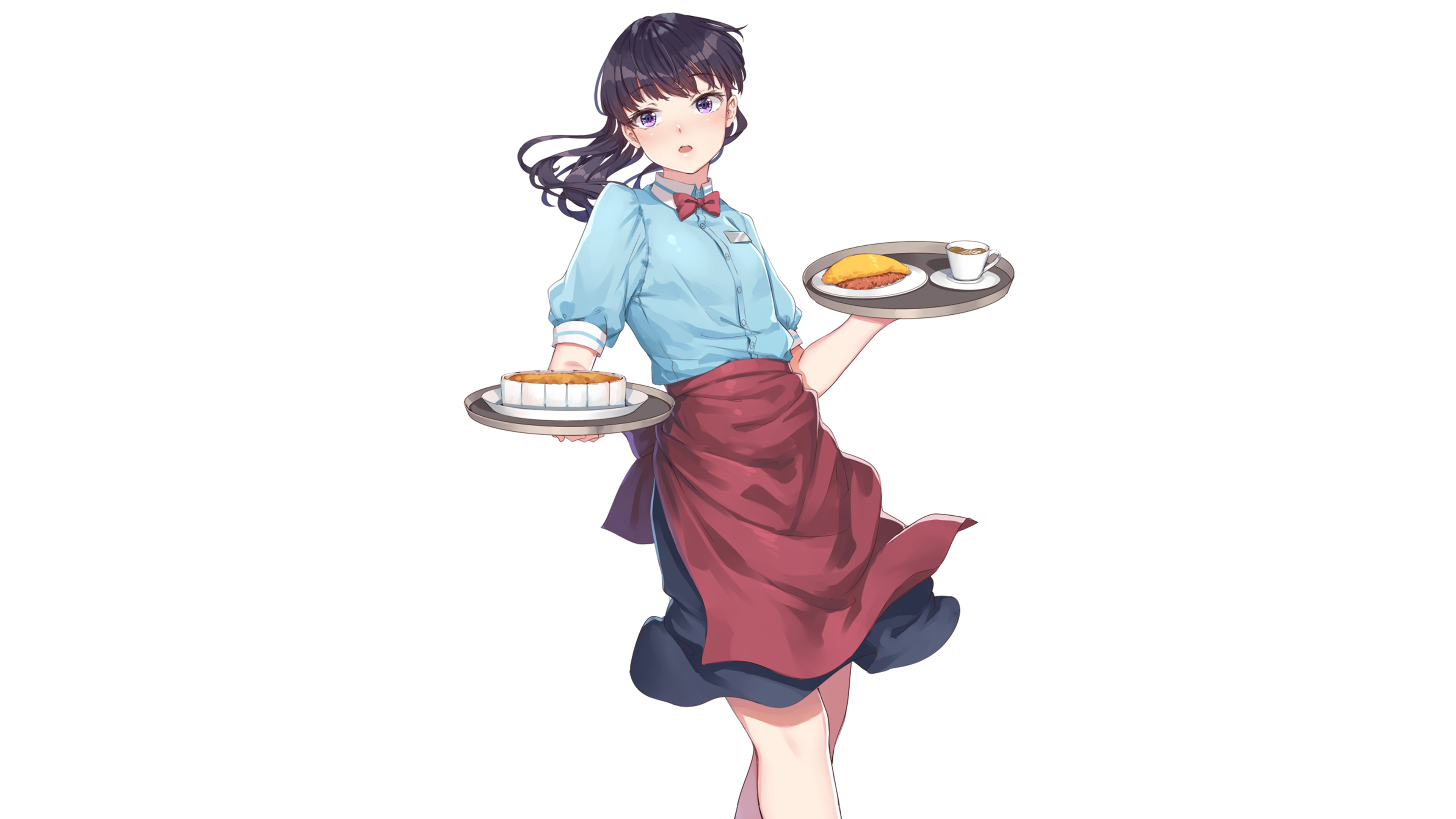 Akira Tachibana serving food and coffee HD Wallpaper