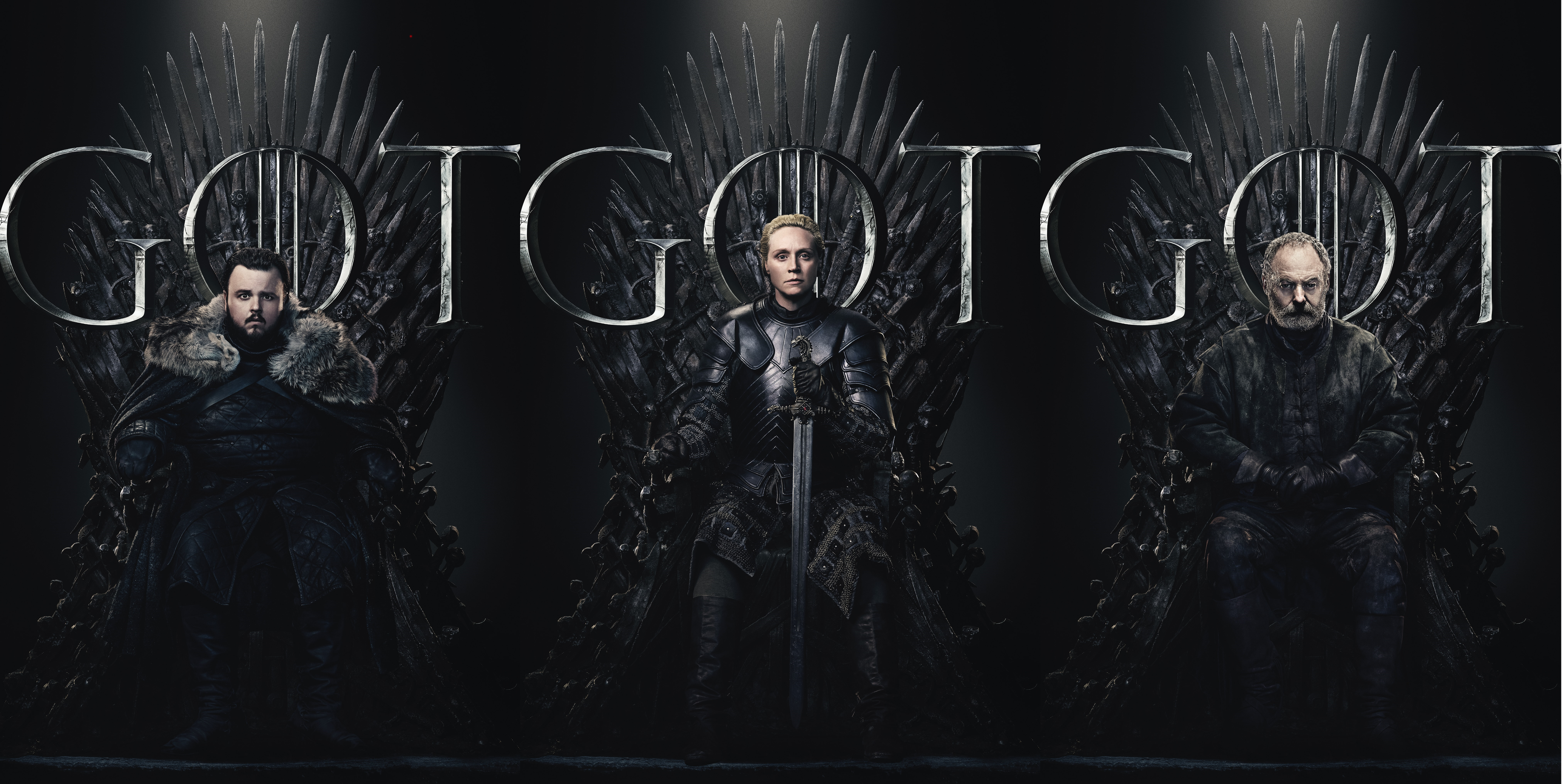 Game of Thrones characters on the Iron Throne HD Wallpaper