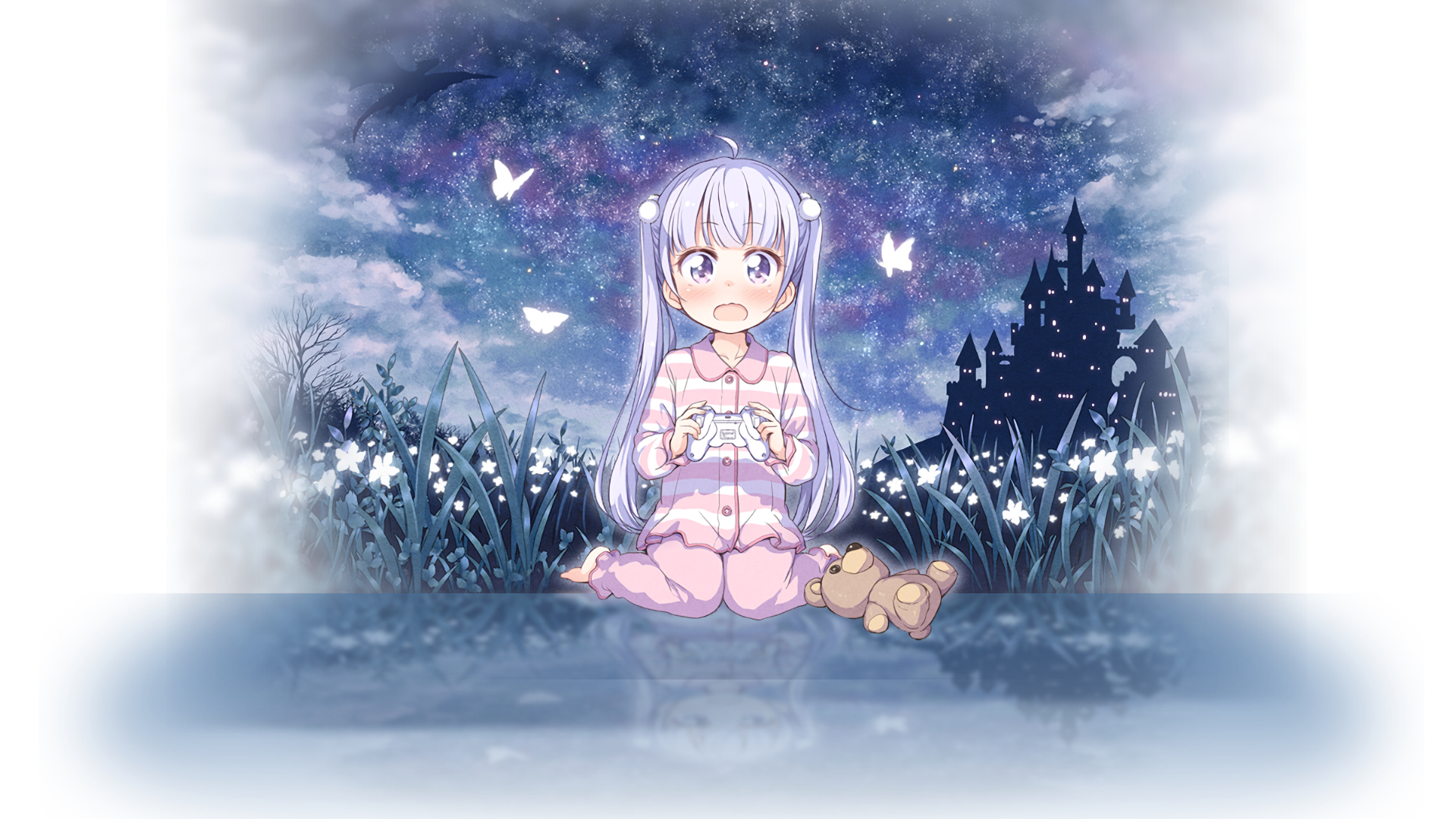 Aoba Suzukaze from New Game! in a fantasy setting HD Wallpaper