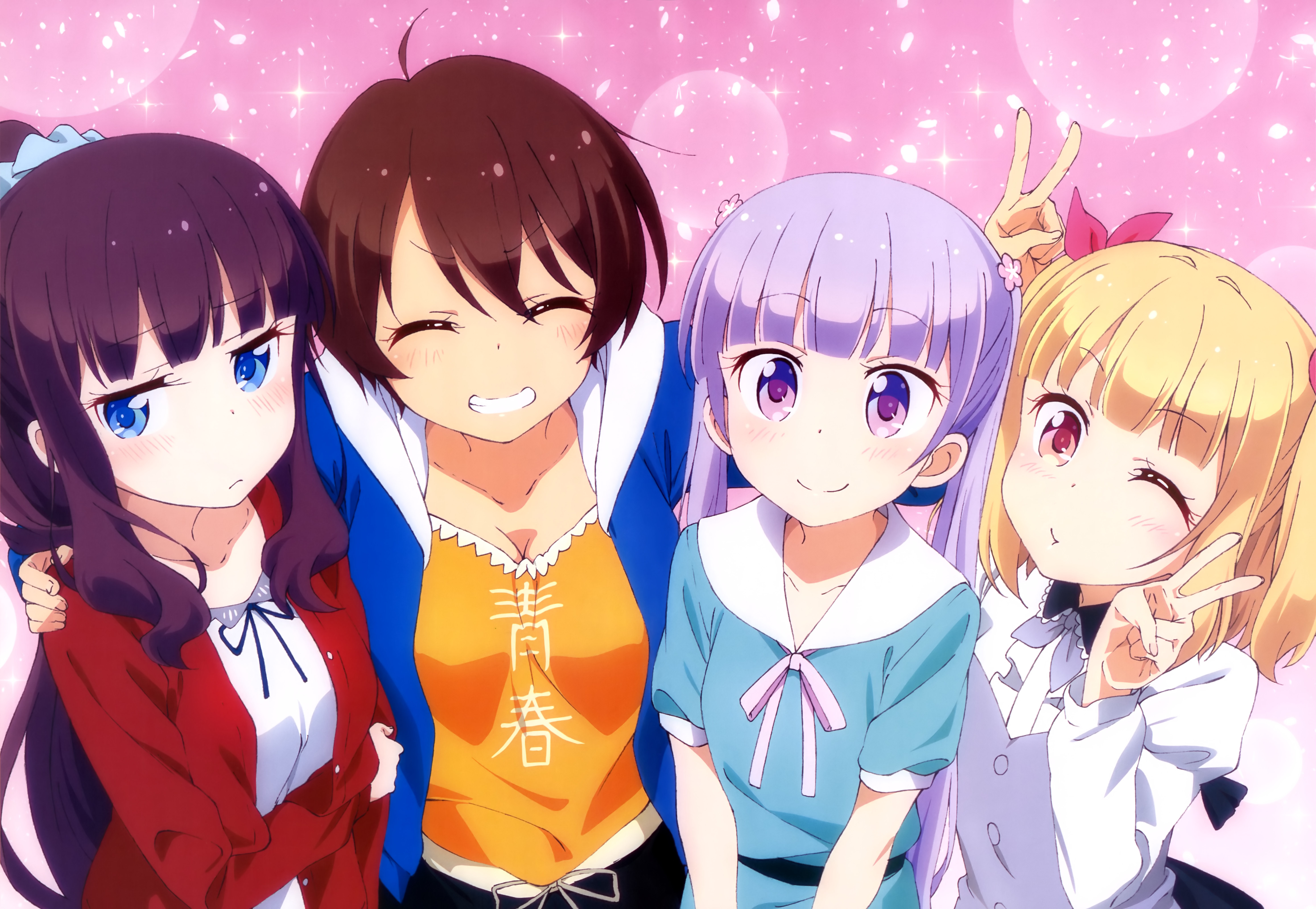 Four girls from New Game! HD Wallpaper