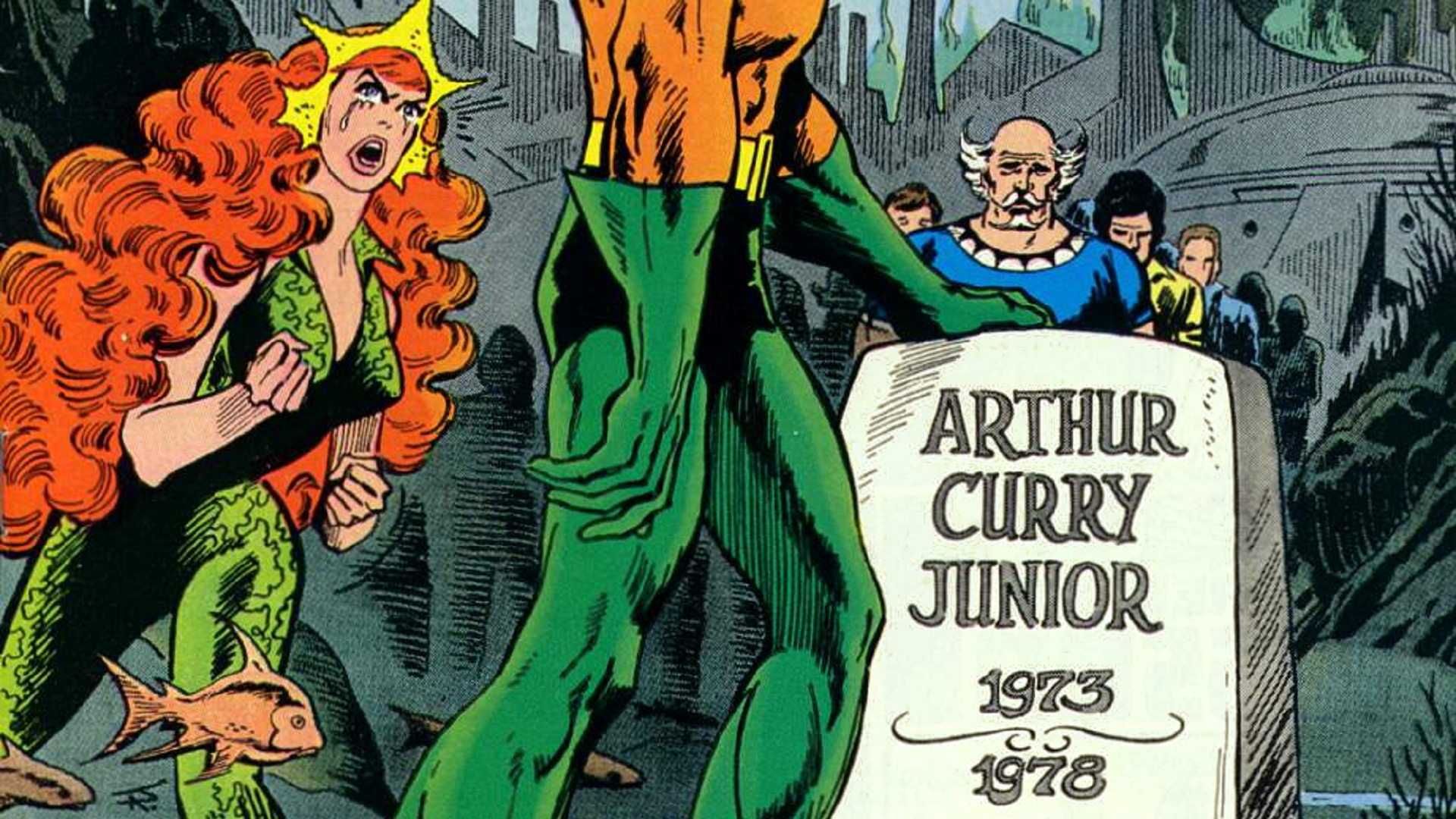 Mera and Aquaman at a grave HD Wallpaper