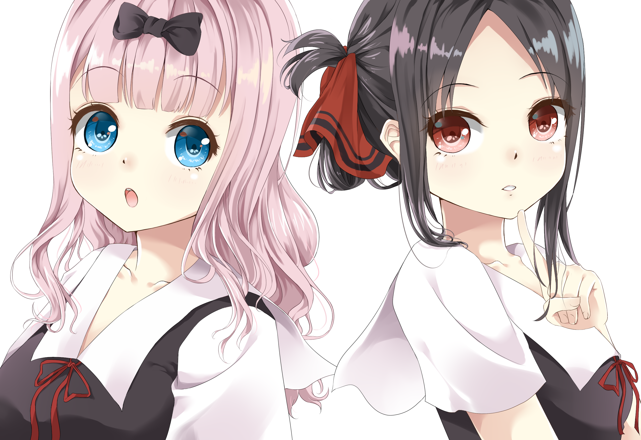 Chika Fujiwara and Kaguya Shinomiya from Kaguya-sama: Love Is War HD Wallpaper