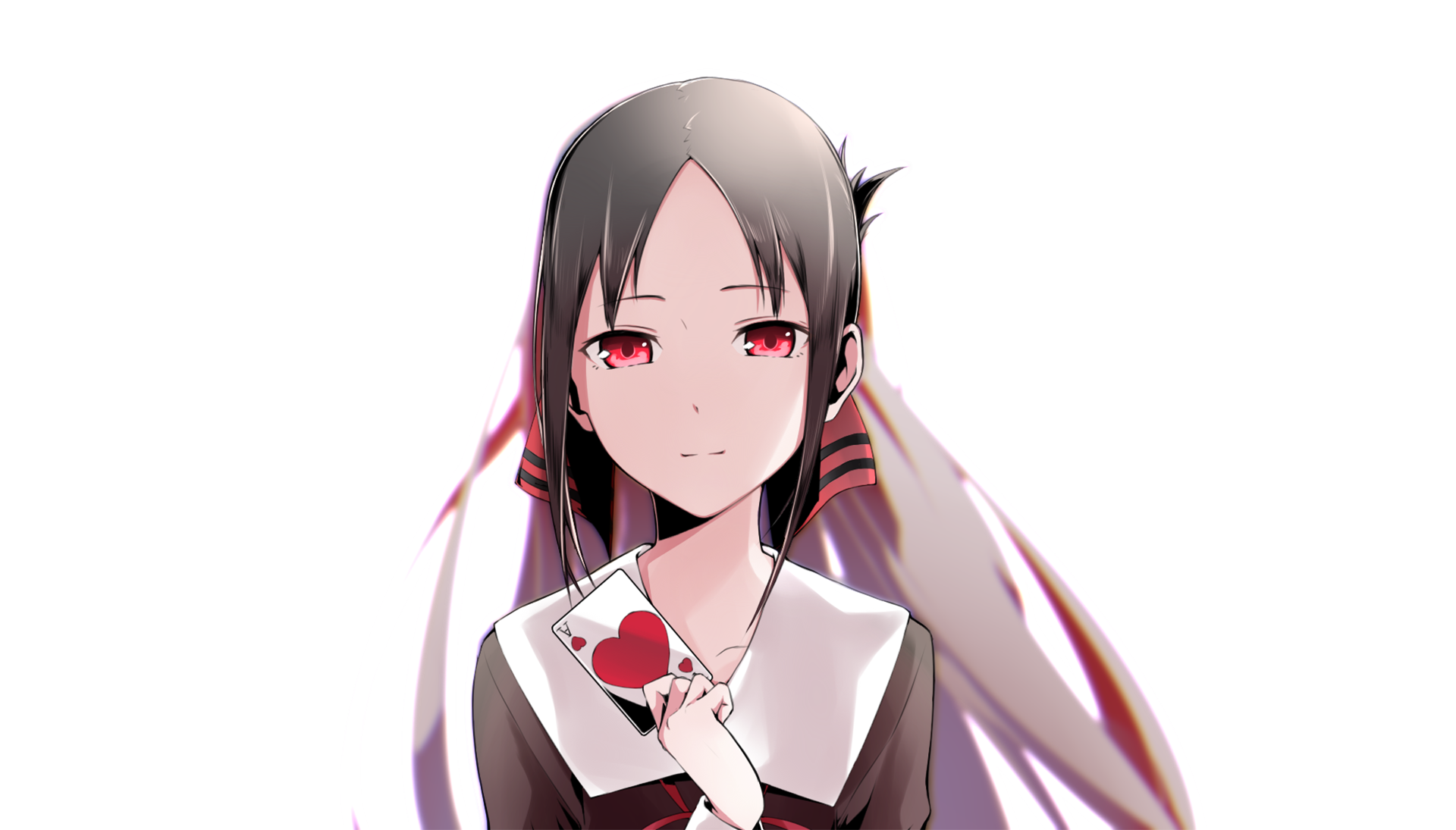 Kaguya Shinomiya holding a playing card HD Wallpaper