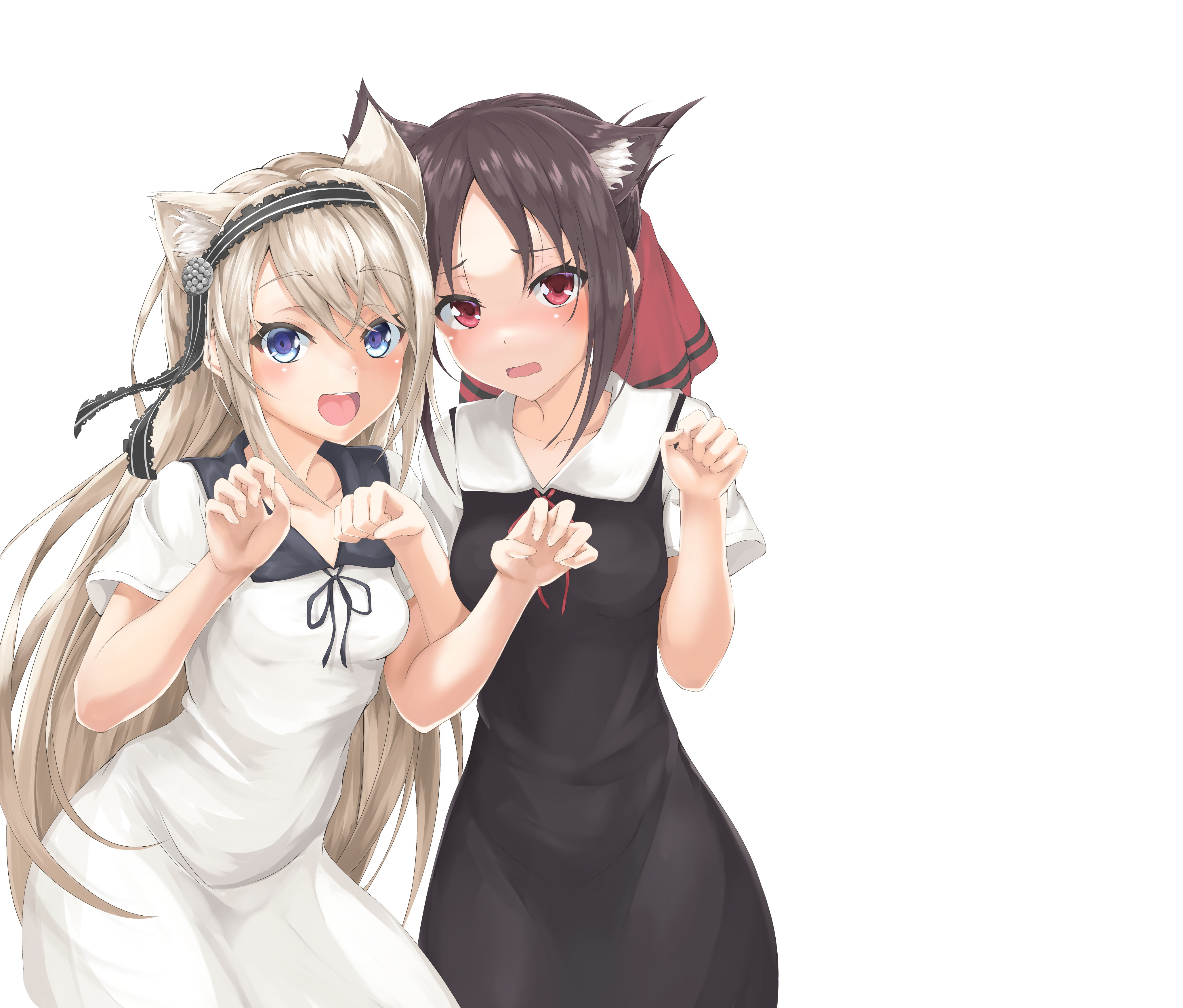 Kaguya Shinomiya with cat ears HD Wallpaper