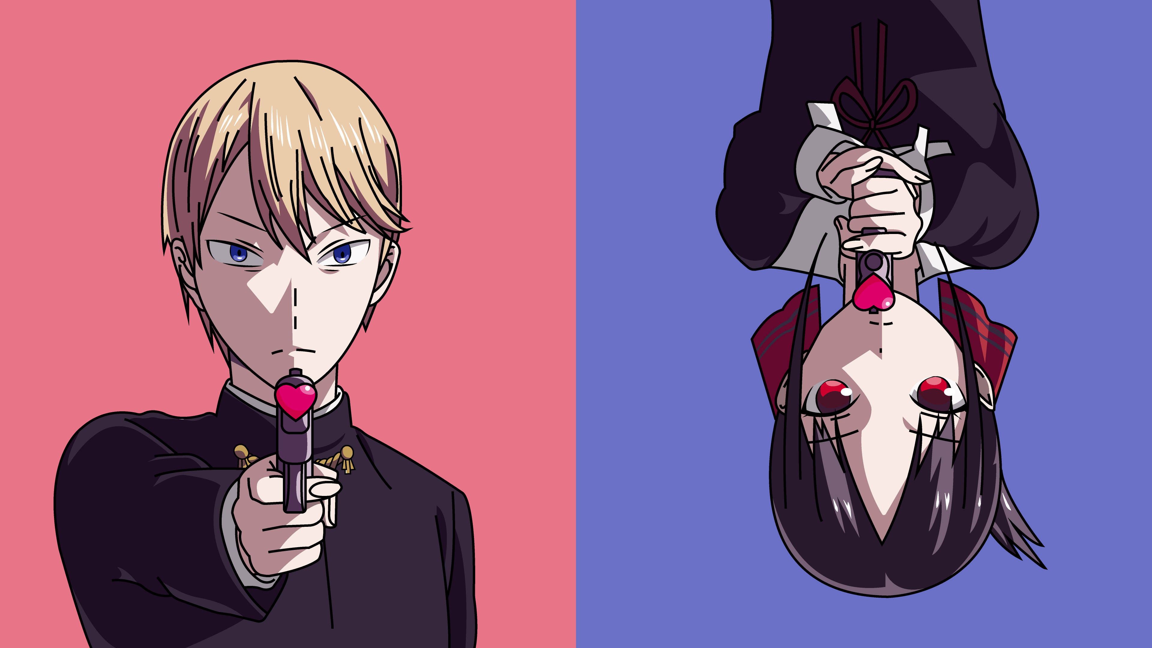 Miyuki Shirogane and Kaguya Shinomiya from Kaguya-sama: Love Is War HD Wallpaper