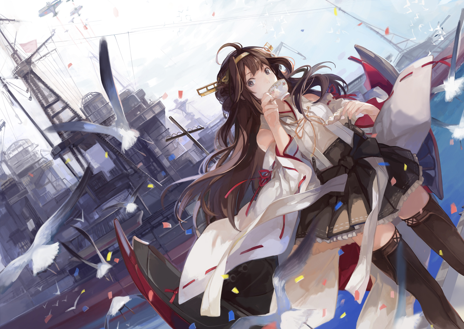 Kongou from Kantai Collection HD Wallpaper
