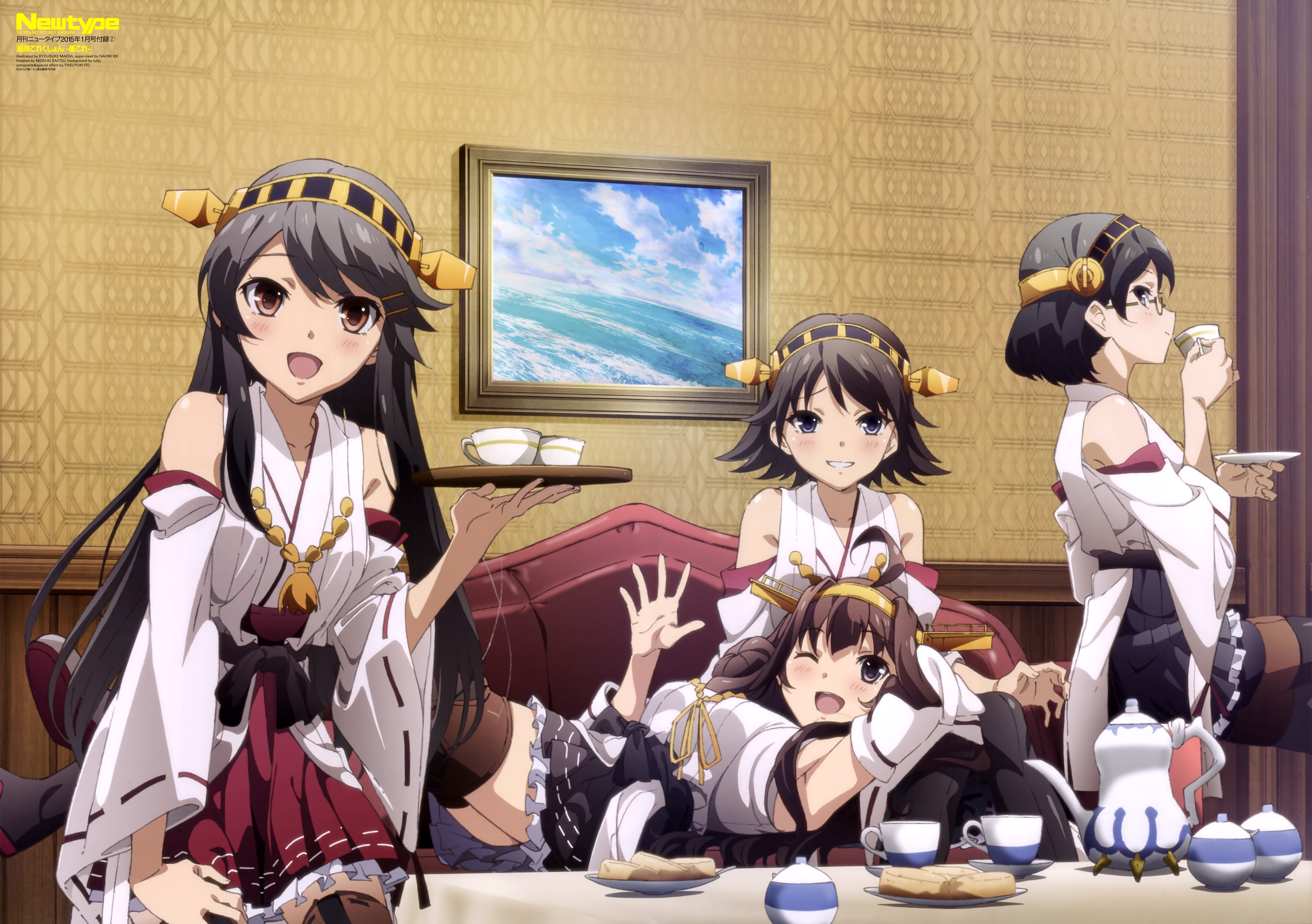 Kongou and her sisters from Kantai Collection HD Wallpaper