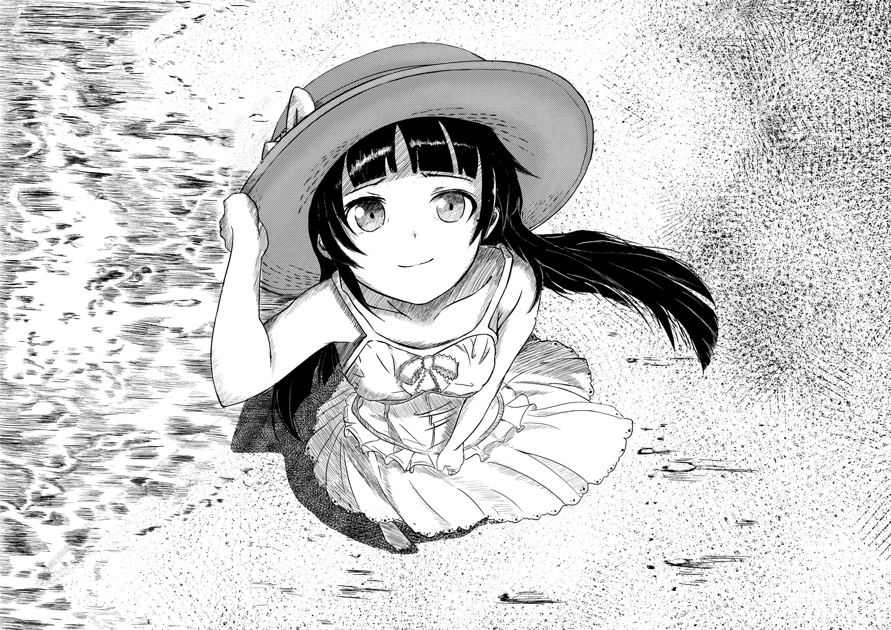Ruri Gokō on the Beach HD Wallpaper