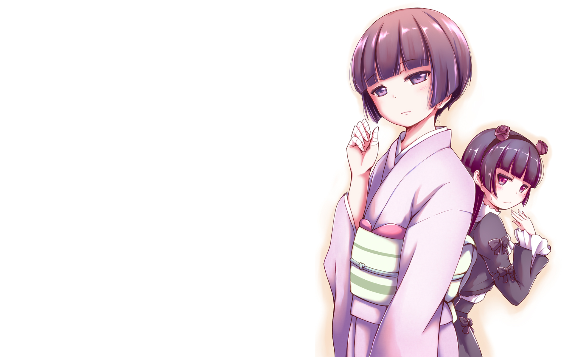 Ruri Gokō in Kimono and Maid Outfit HD Wallpaper
