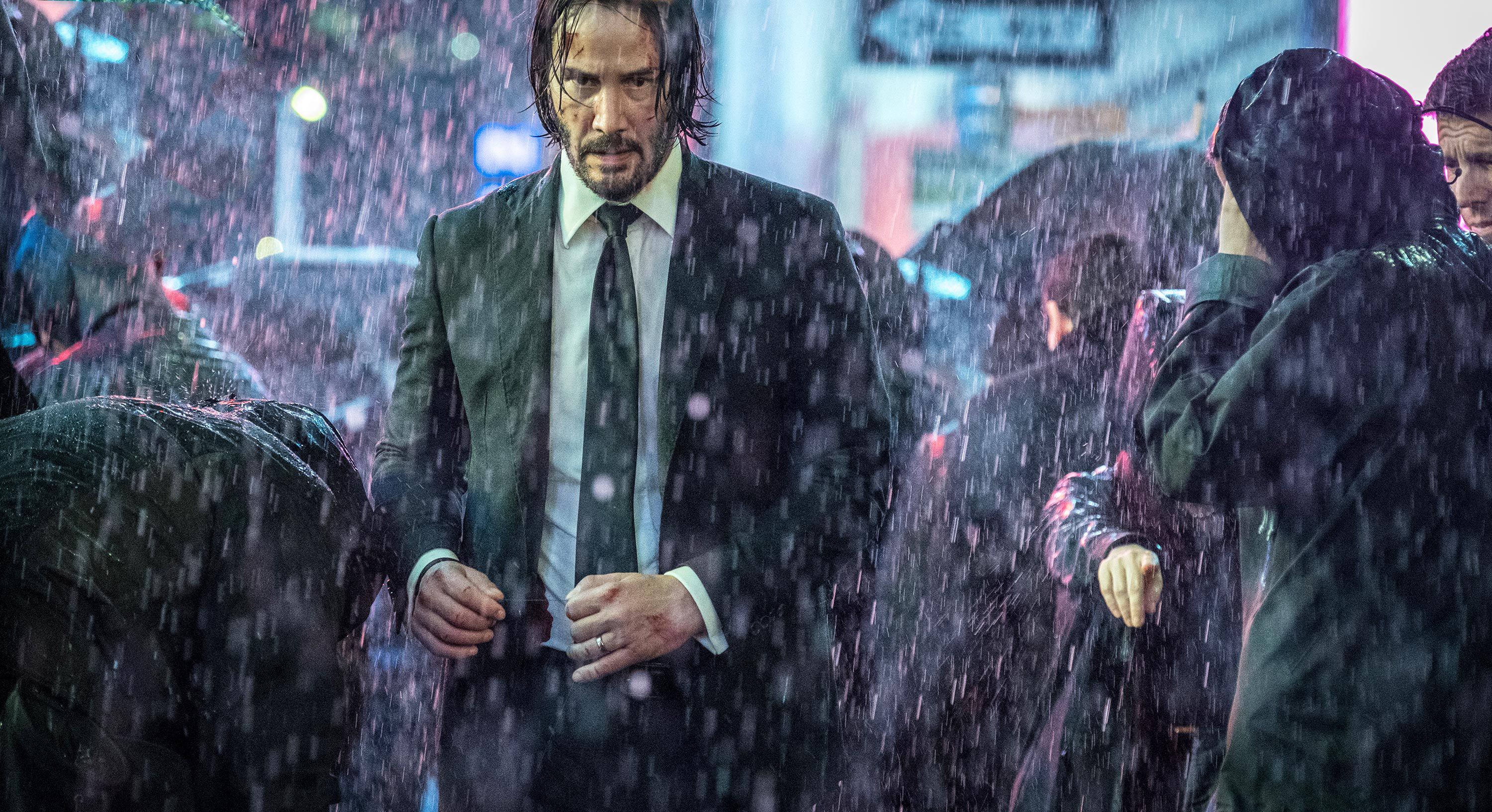 John Wick in the rain HD Wallpaper