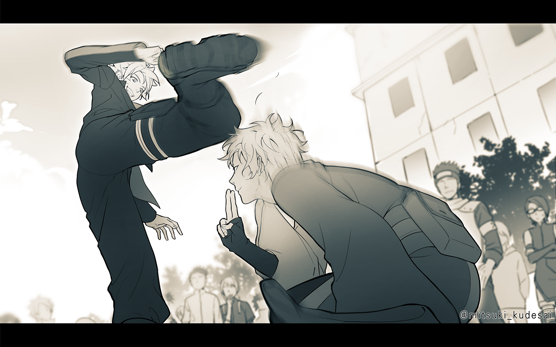 Mitsuki from Naruto performing a kick HD Wallpaper