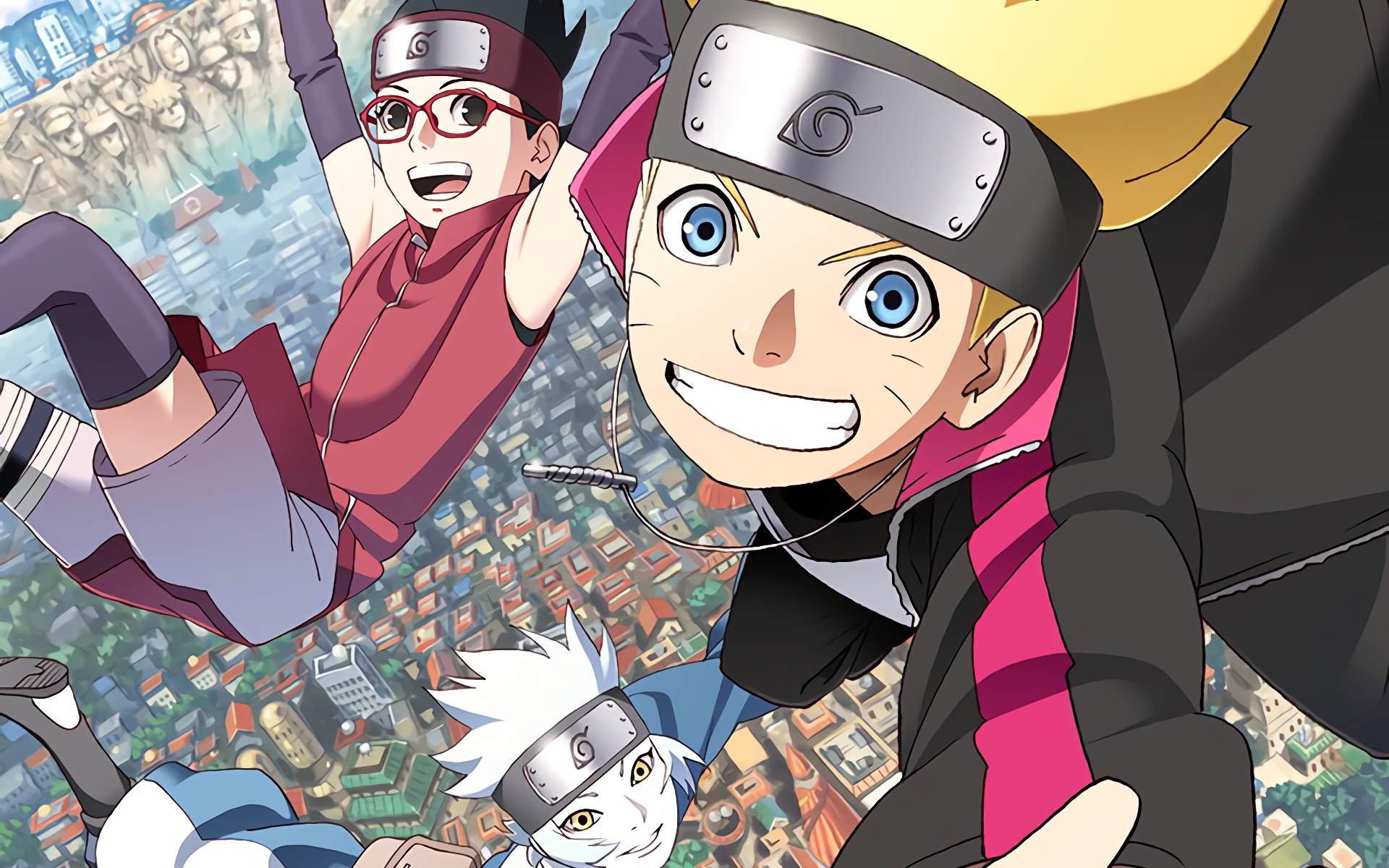 Boruto, Sarada, and Mitsuki from Boruto: Naruto Next Generations HD Wallpaper