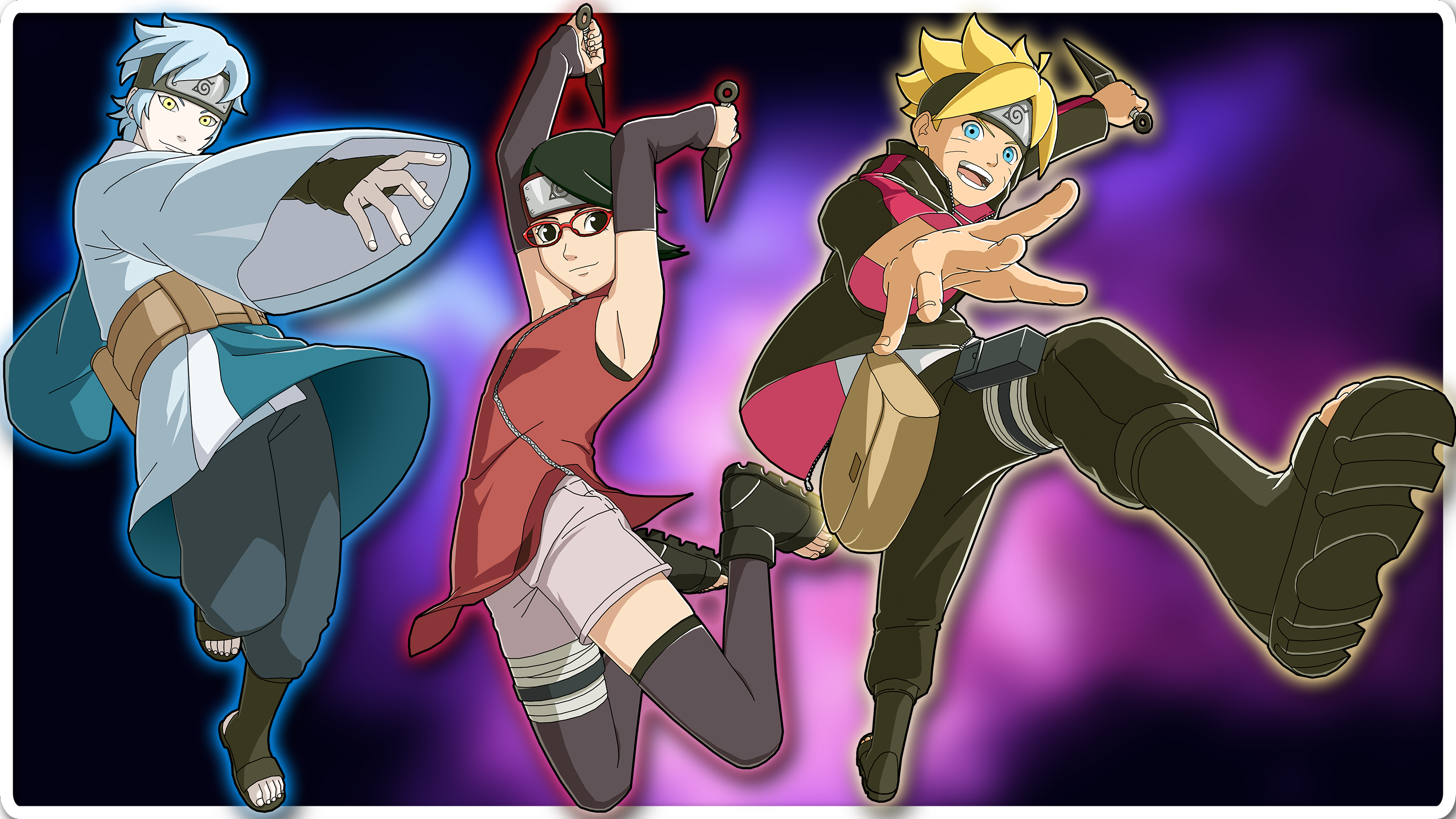 Mitsuki, Sarada, and Boruto from Naruto HD Wallpaper